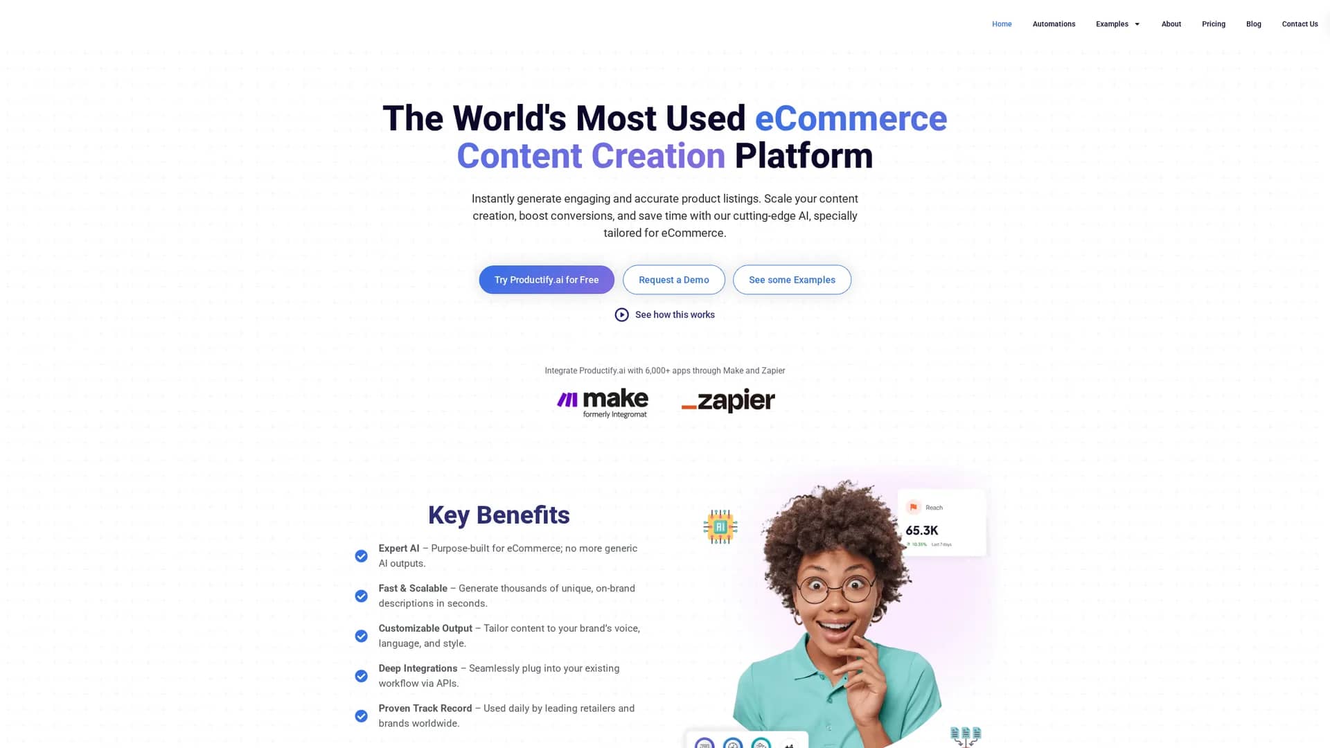 productify-ai homepage