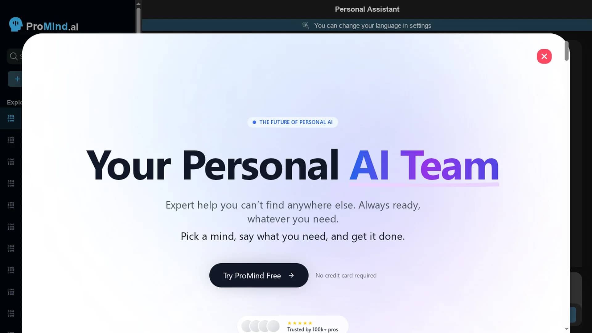 promind-ai homepage