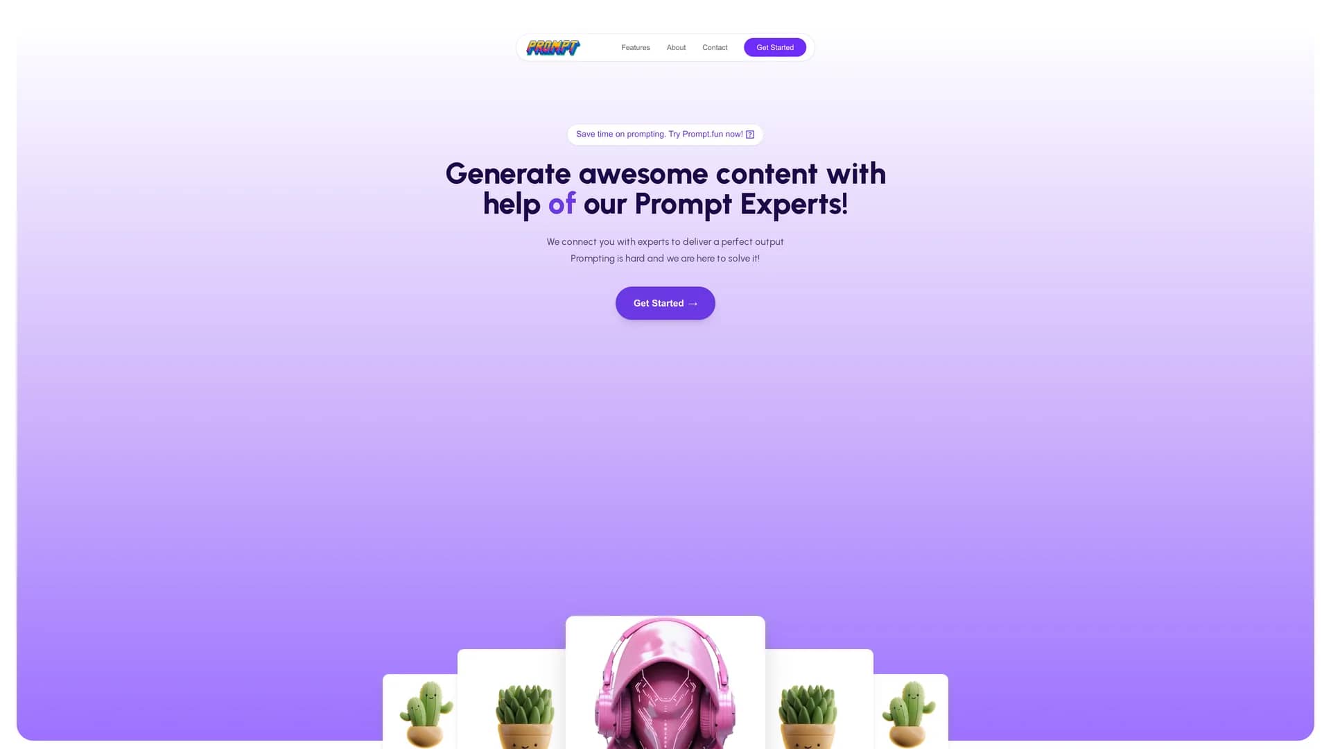 prompt-fun homepage