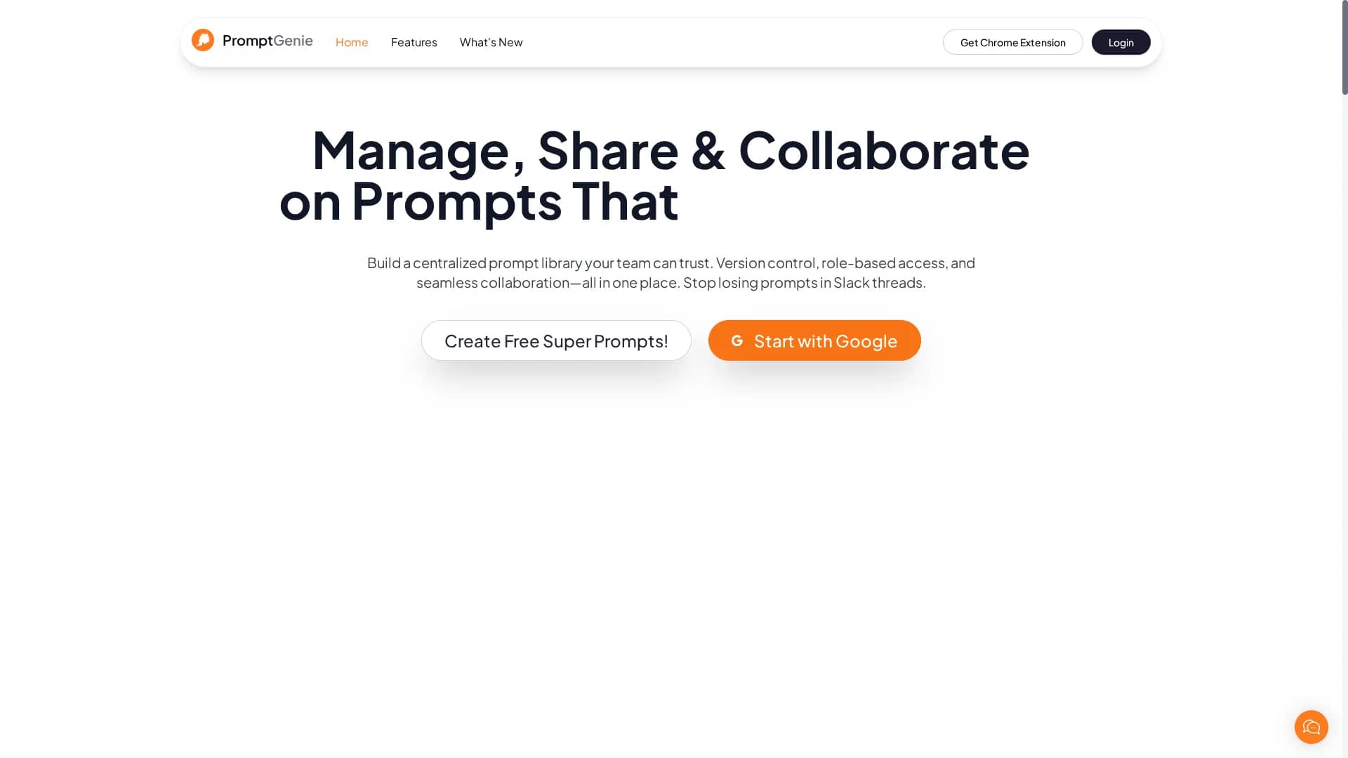 prompt-genie homepage