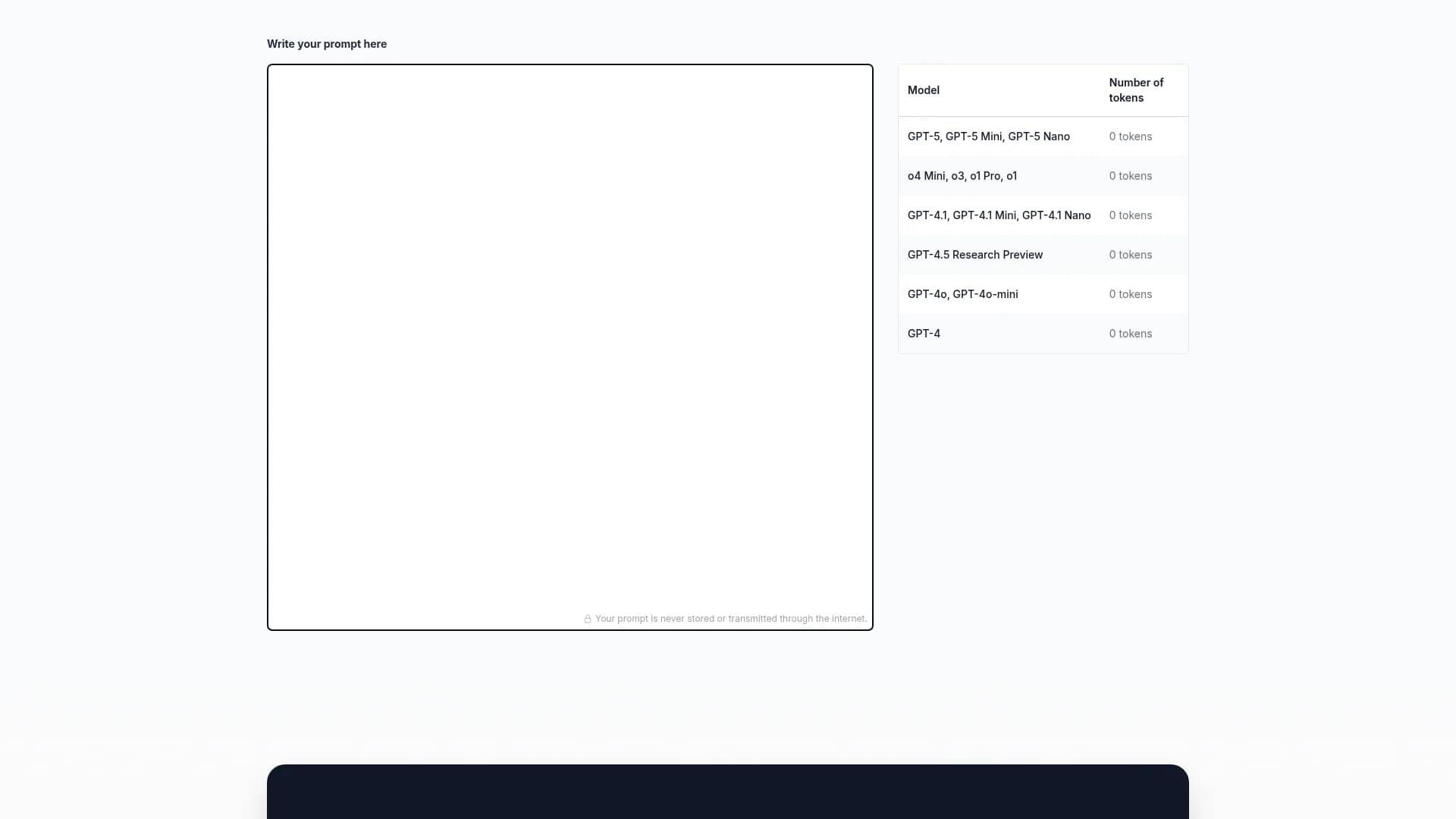 prompt-token-counter homepage