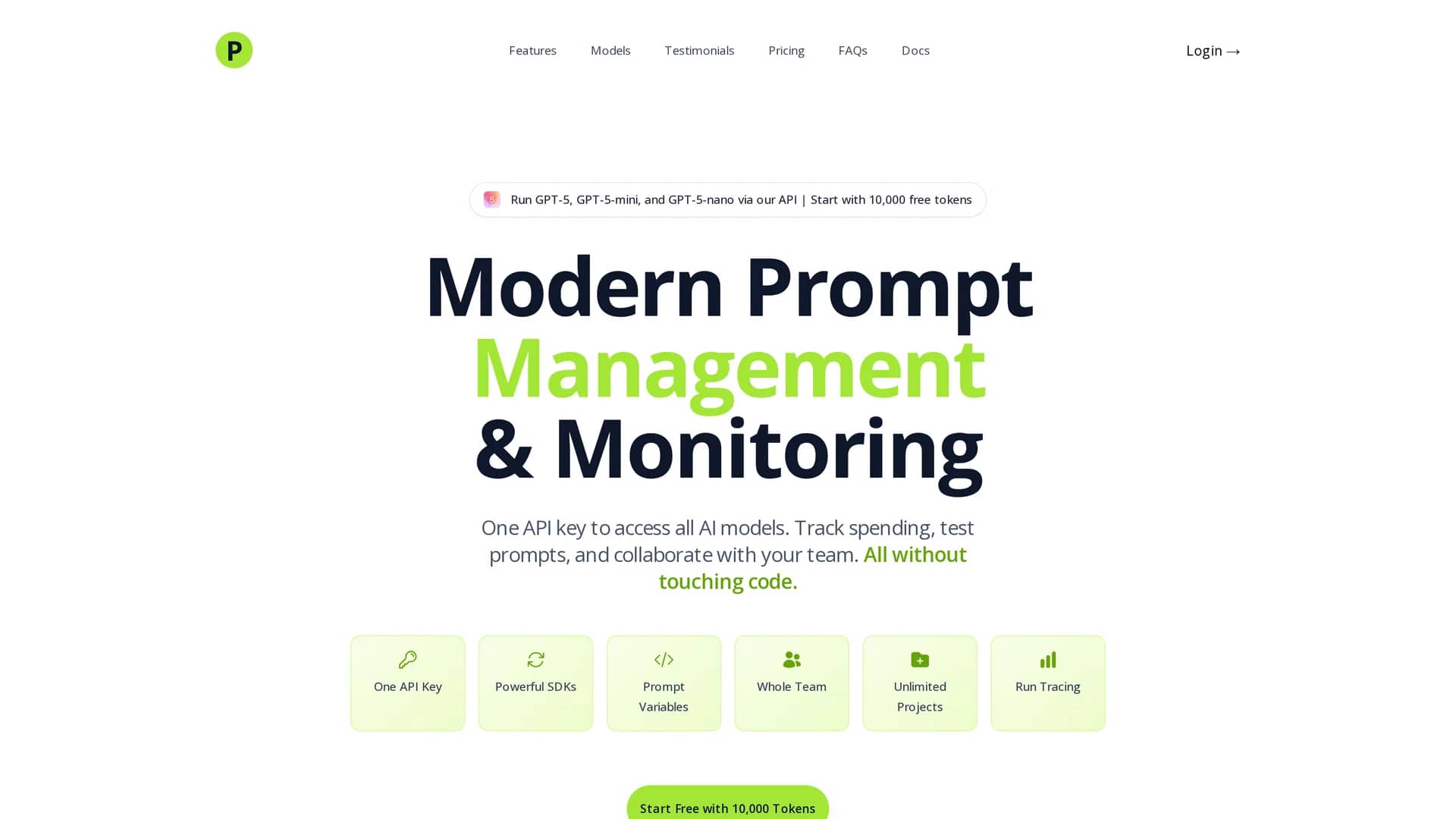 promptground homepage