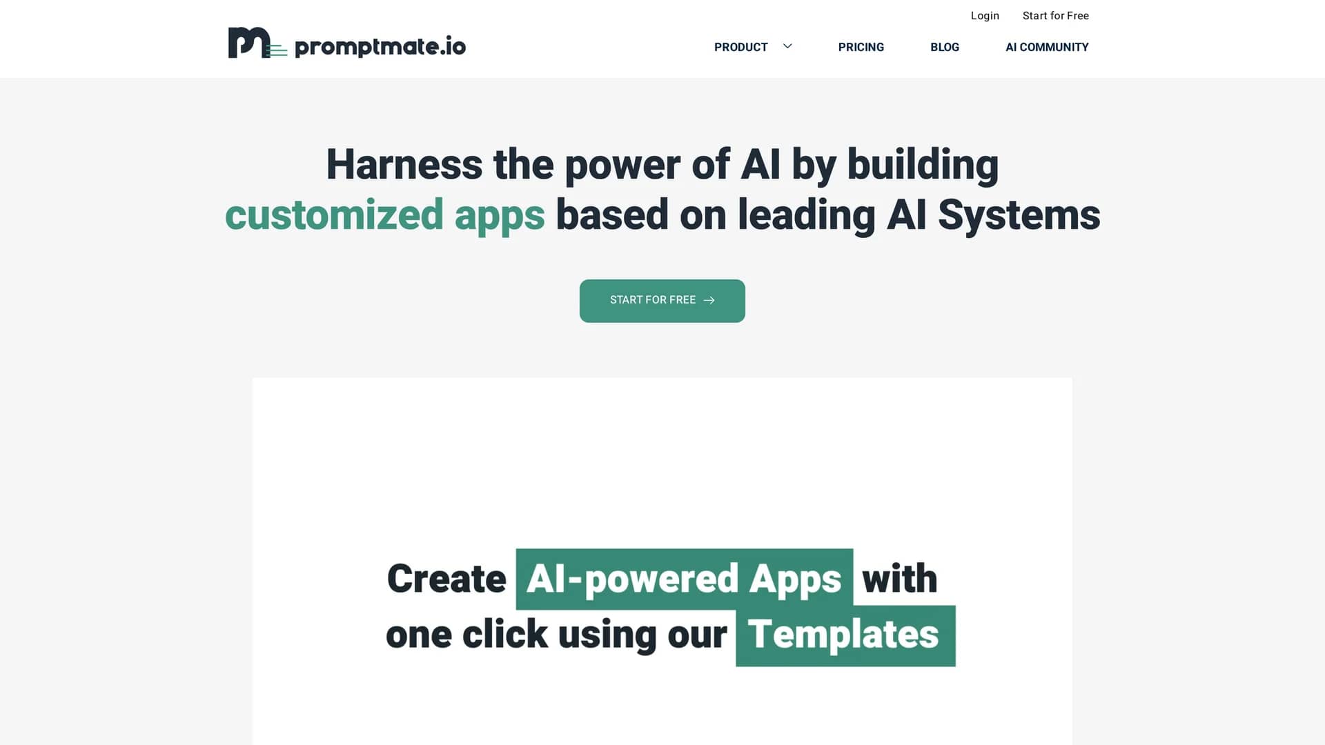 promptmate homepage