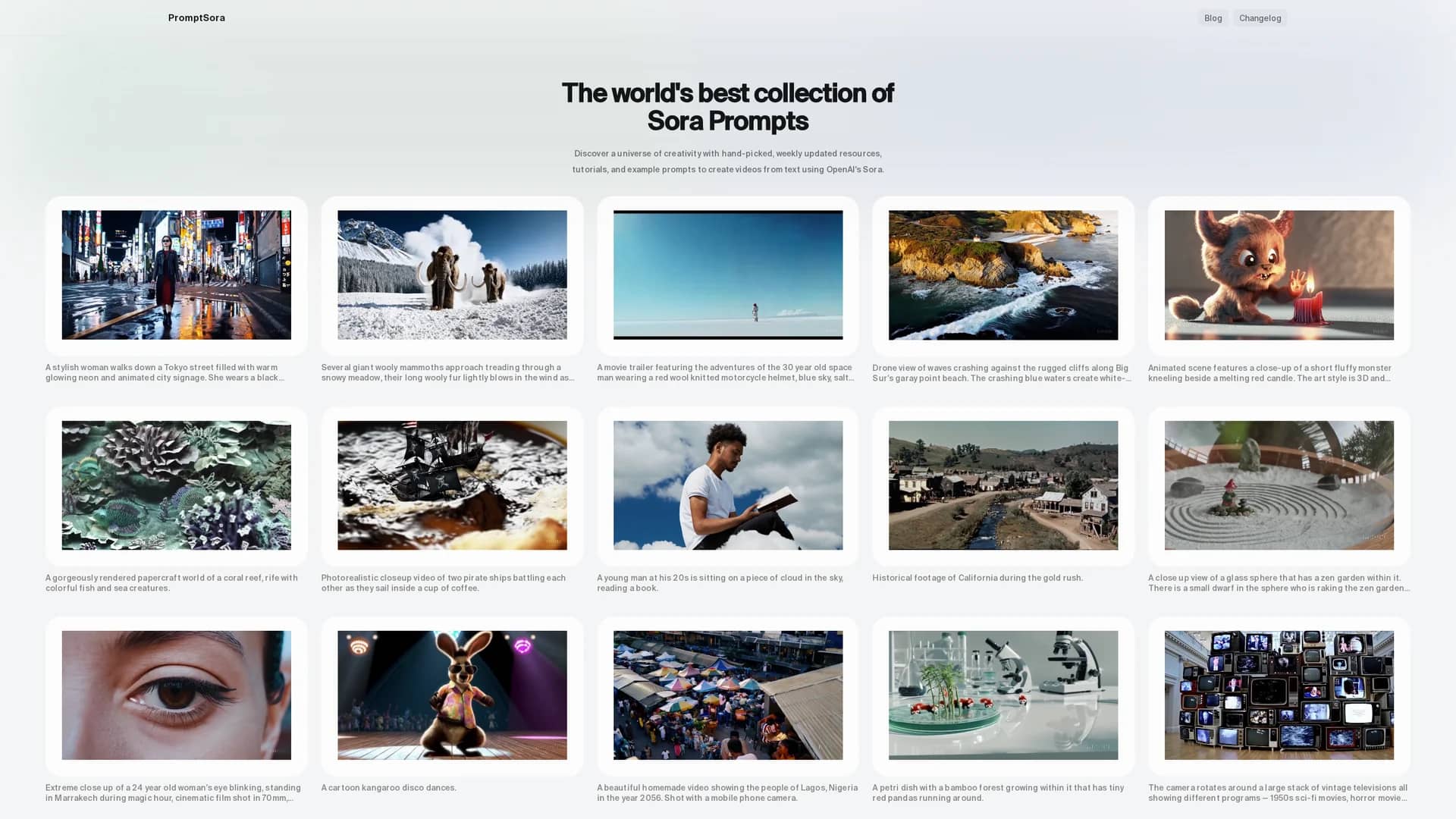 promptsora homepage
