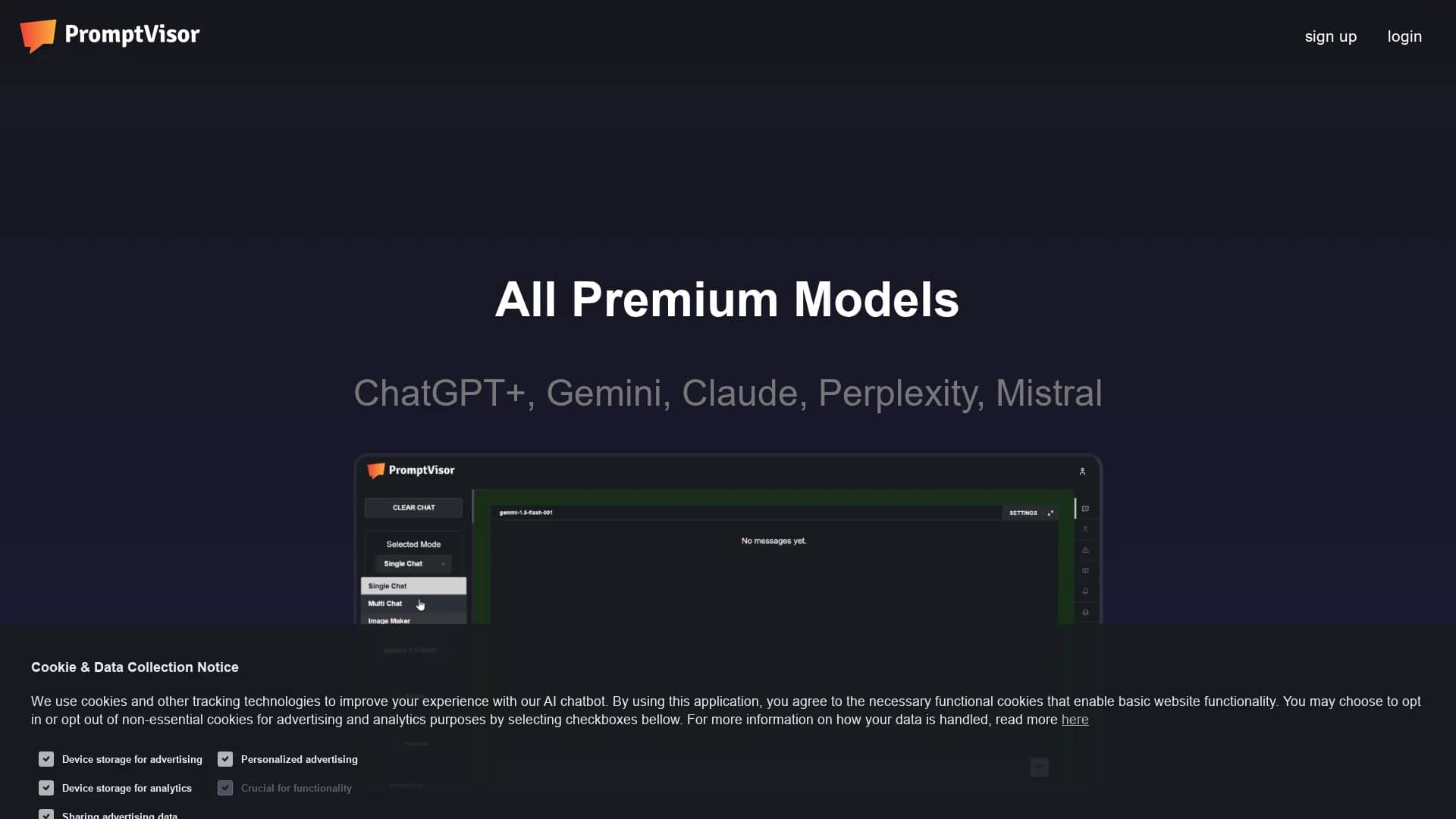 promptvisor homepage