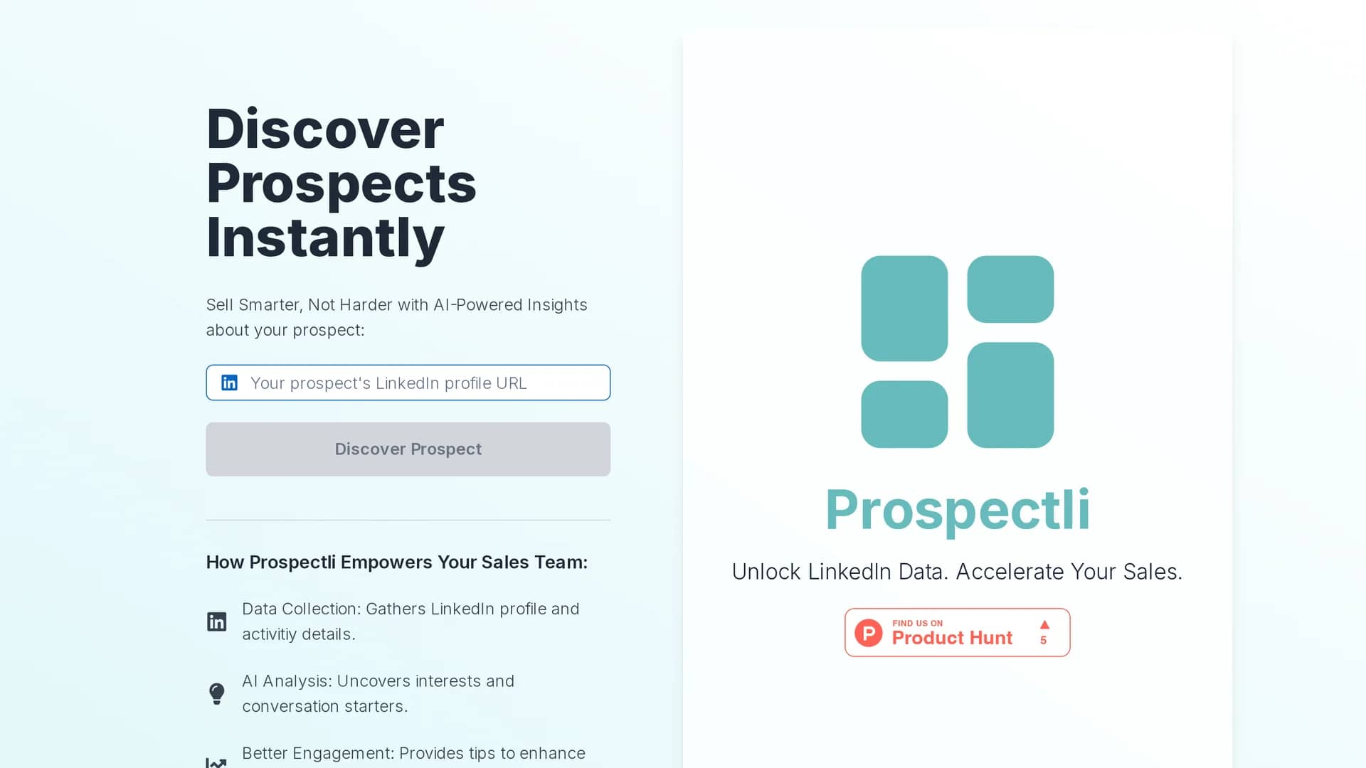 prospectli homepage