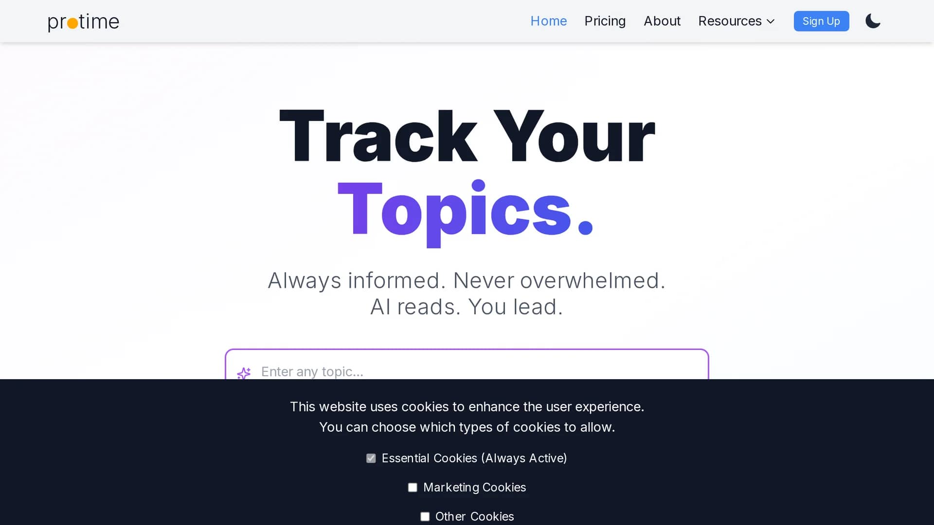 protime homepage