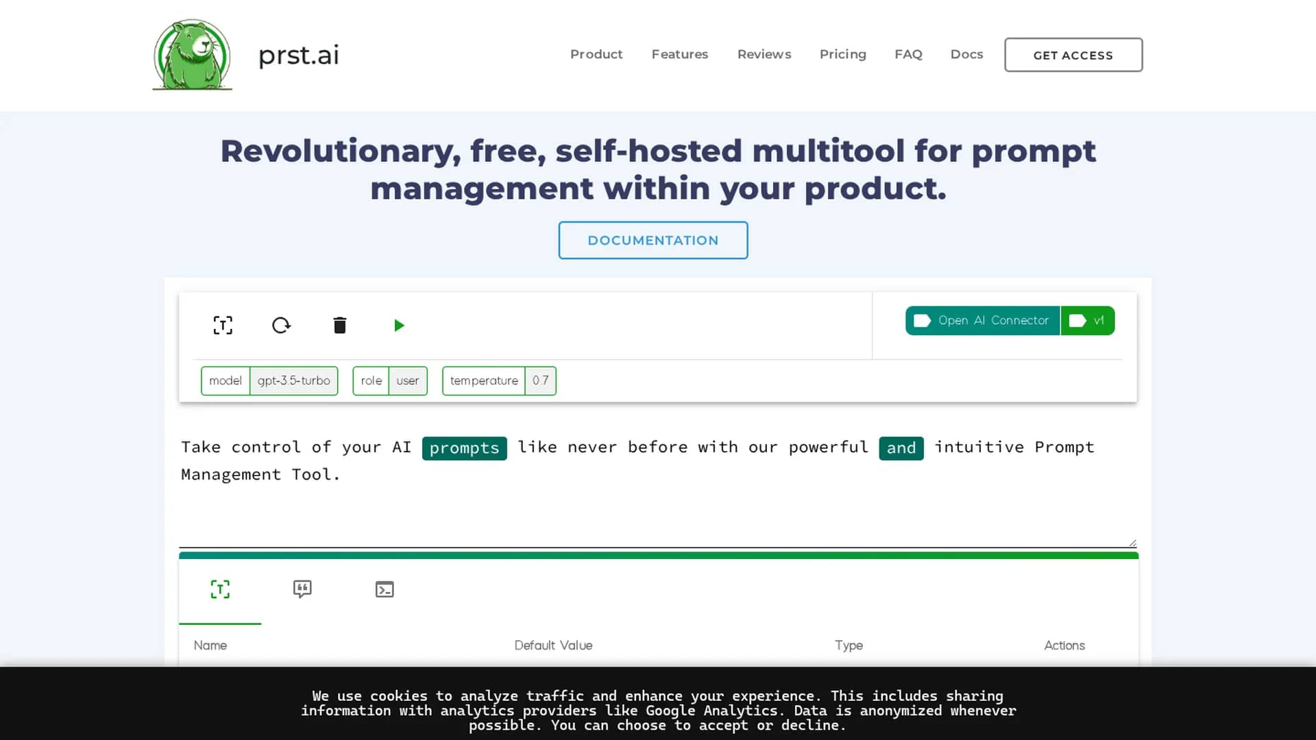 prst-ai homepage
