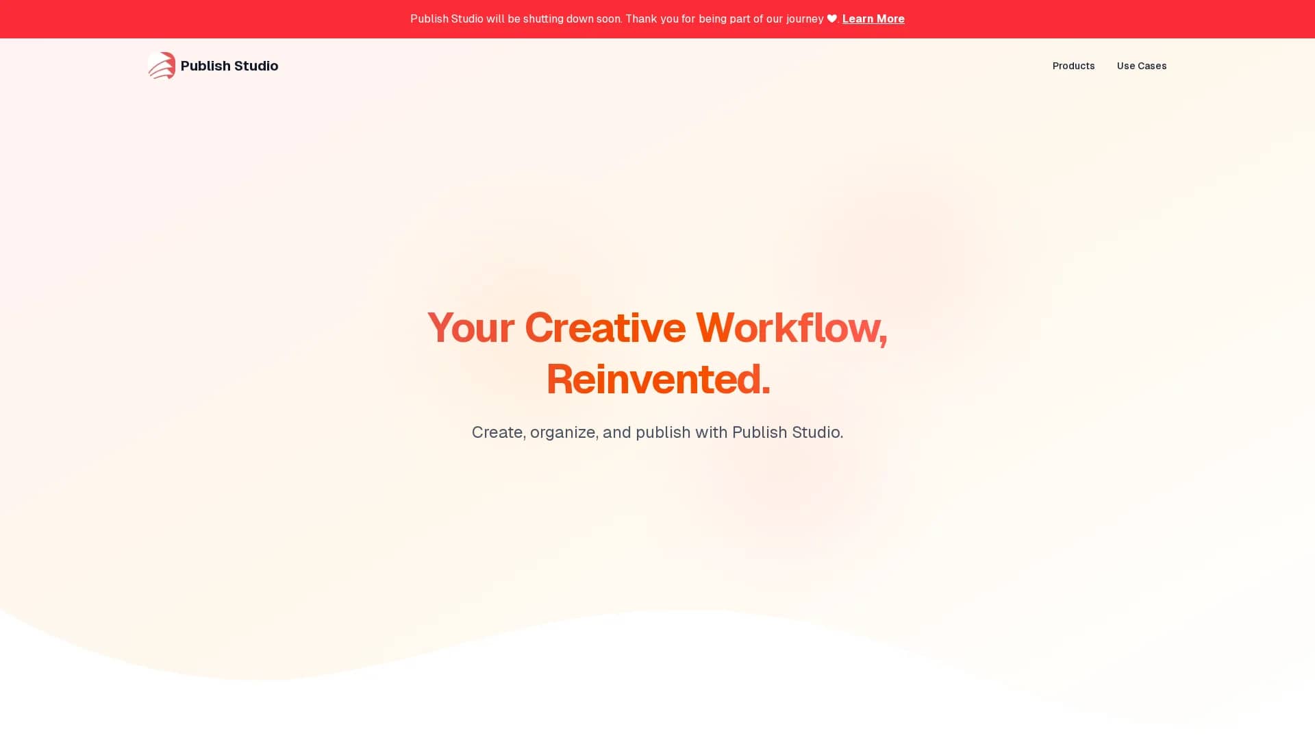 publish-studio homepage
