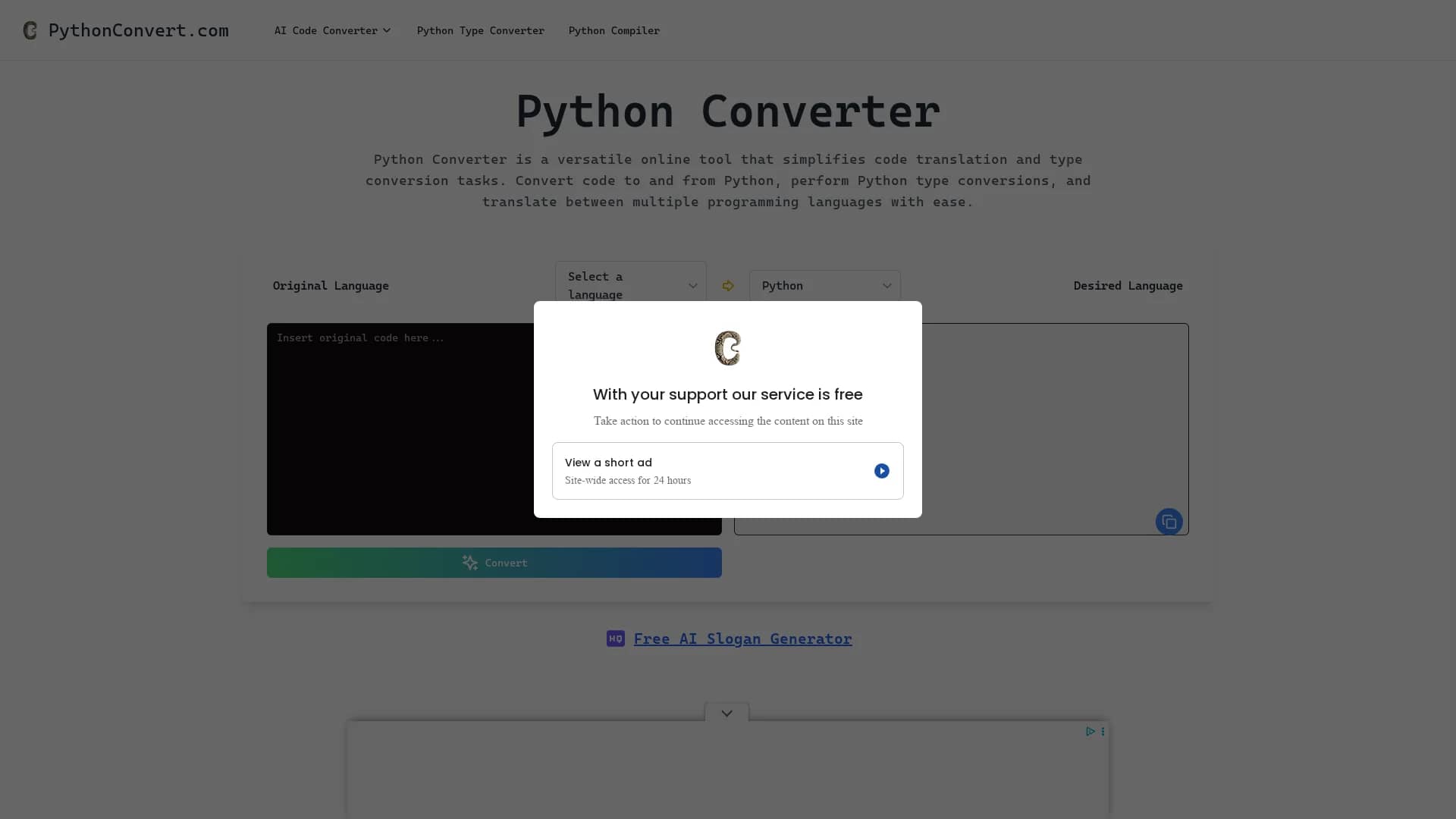 python-converter homepage