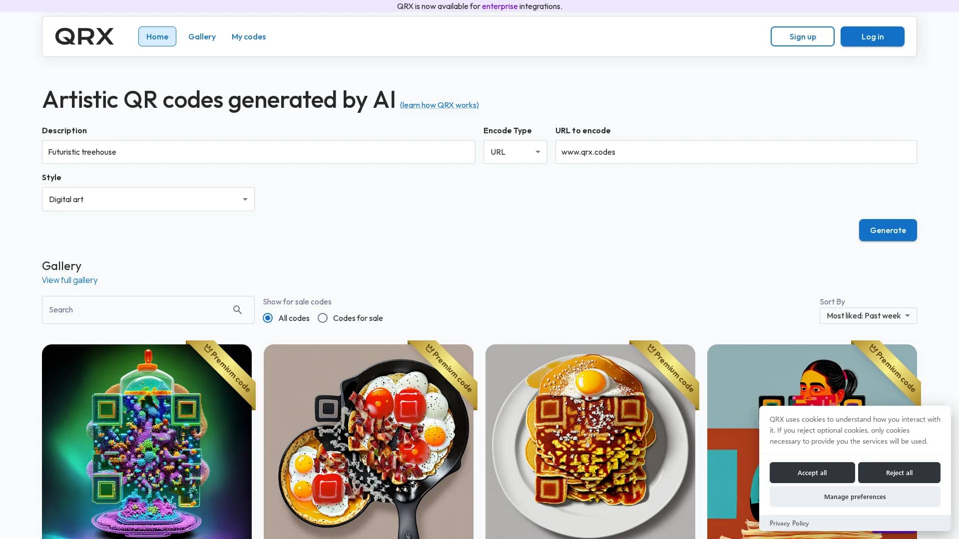 qrx-codes homepage
