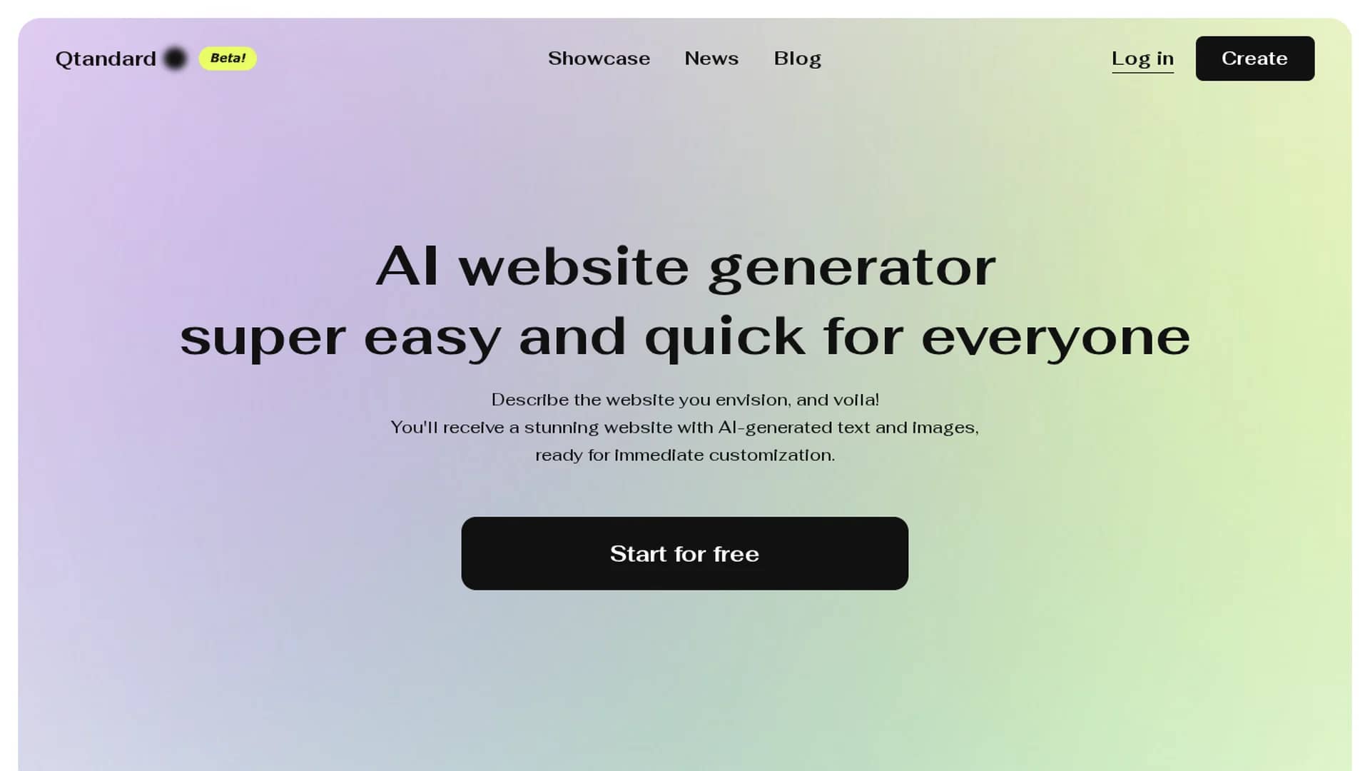 qtandard-ai homepage