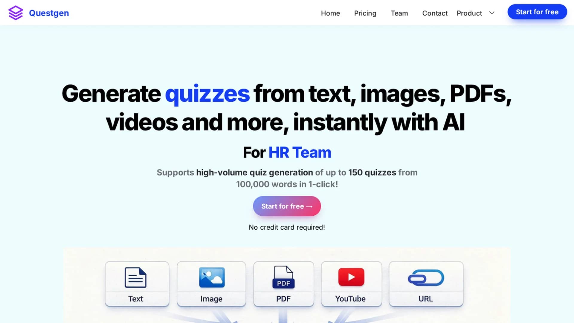 questgen-ai homepage