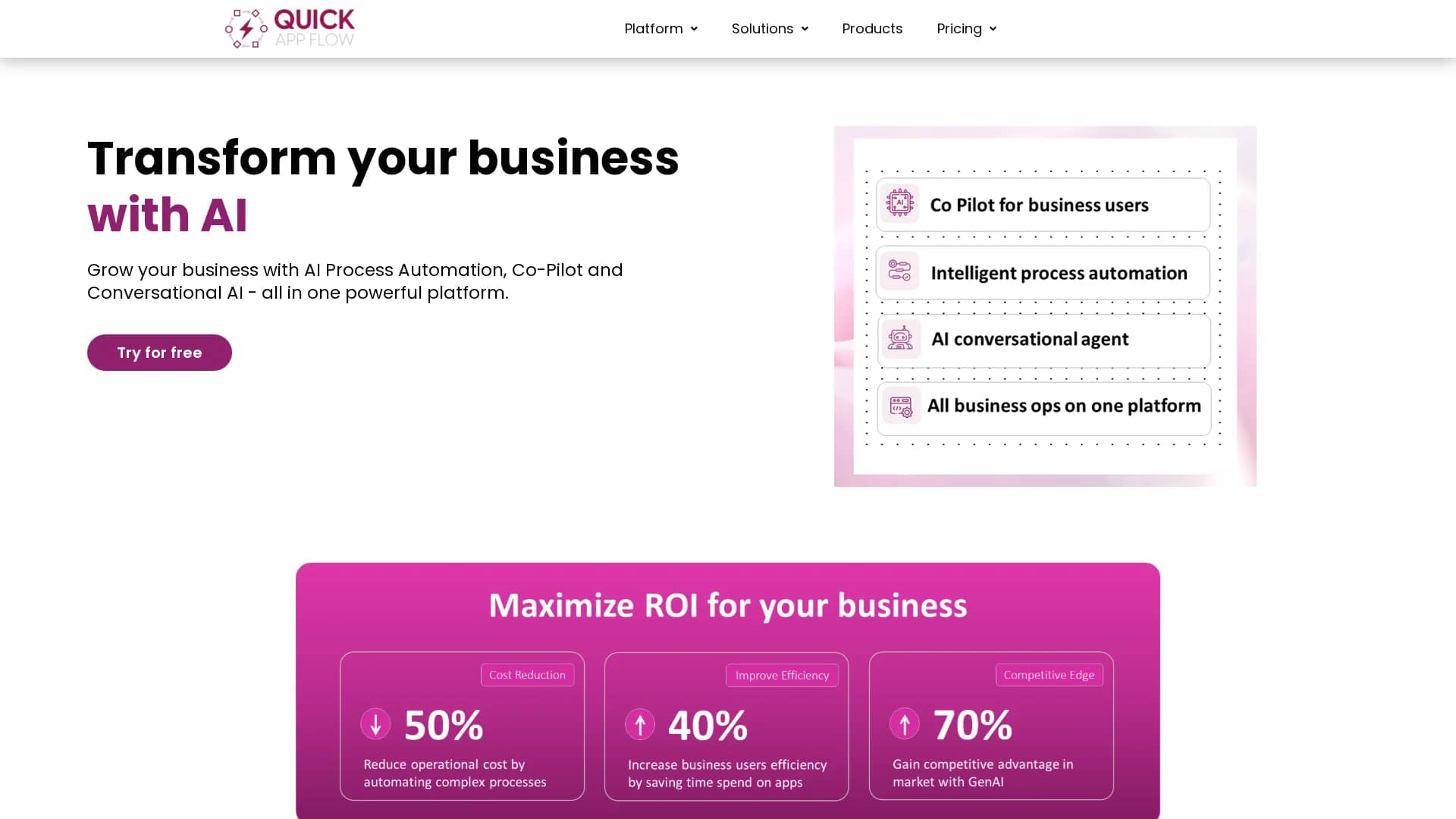quickappflow homepage