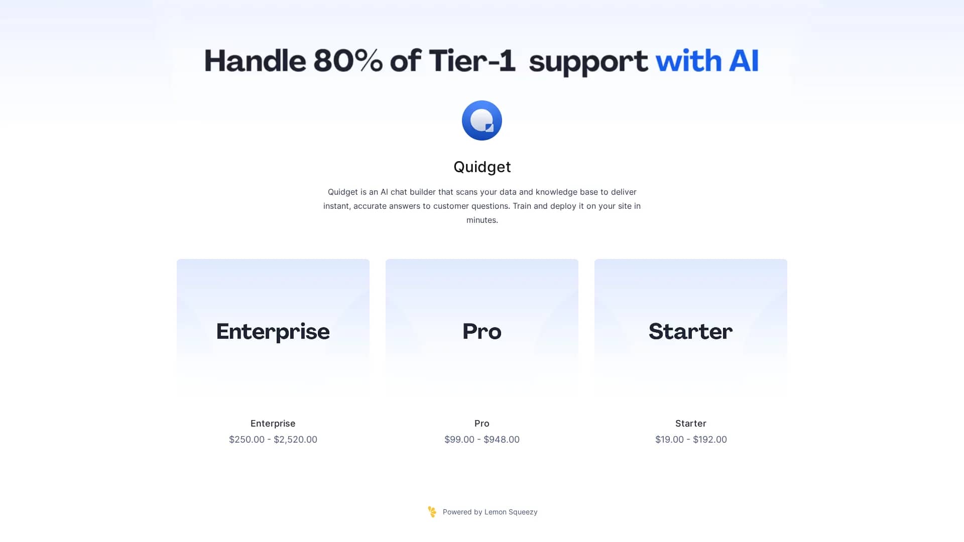 quidget homepage