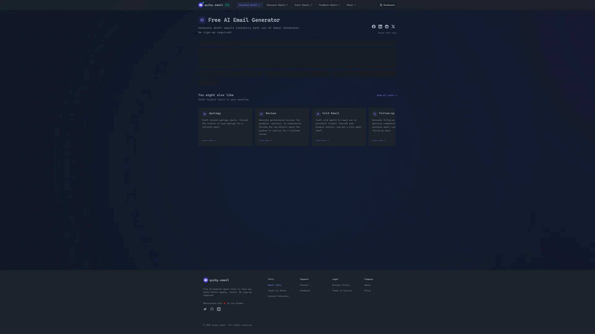 quiky homepage
