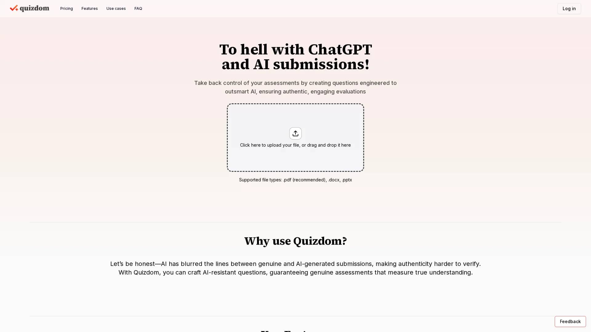 quizdom homepage
