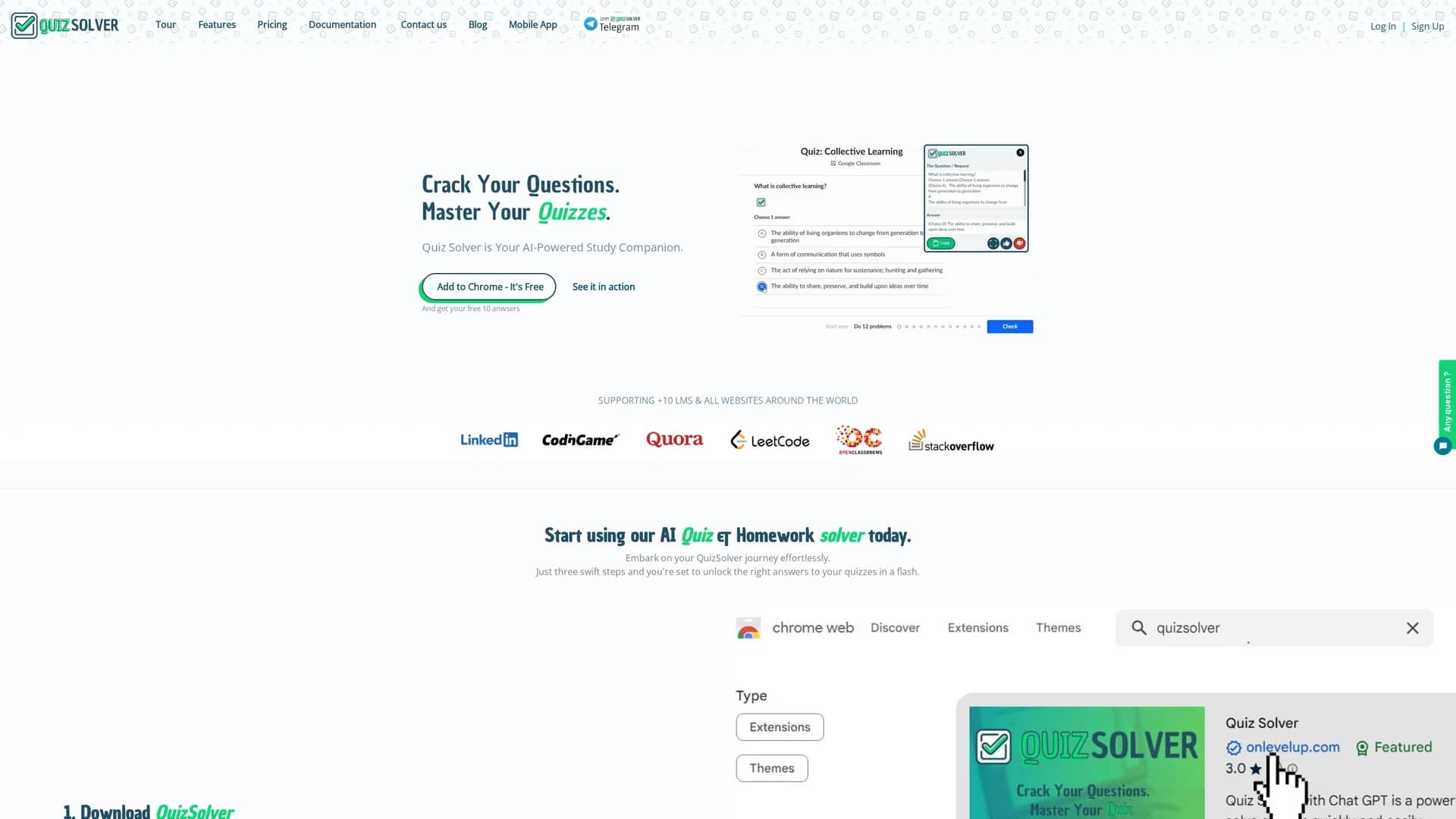 quizsolver homepage