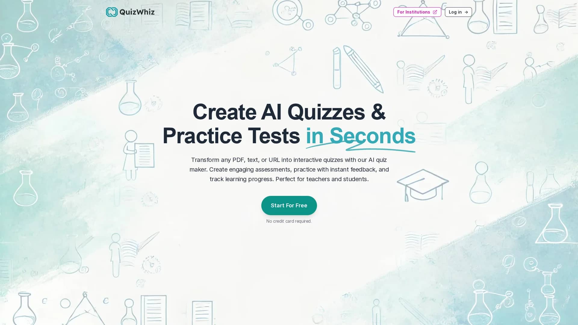 quizwhiz homepage
