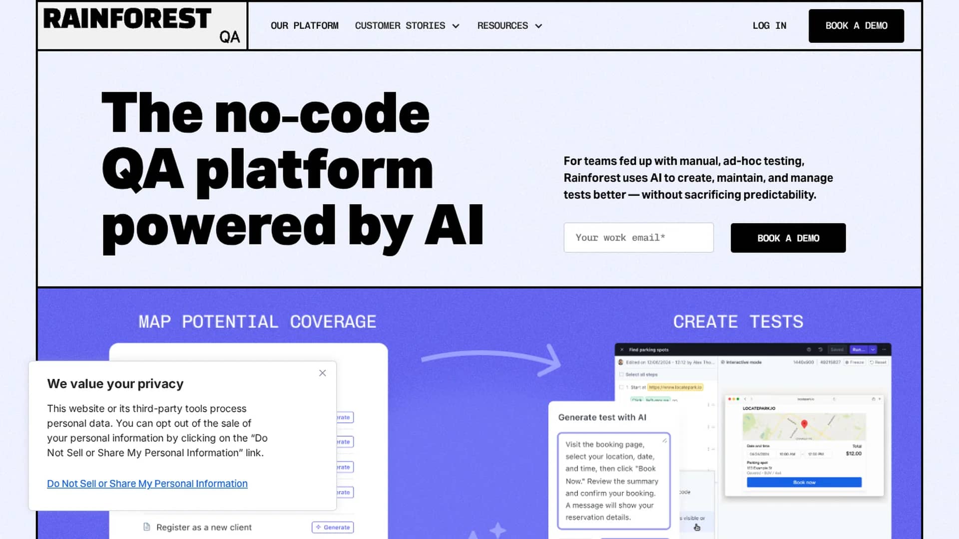 rainforest-qa homepage