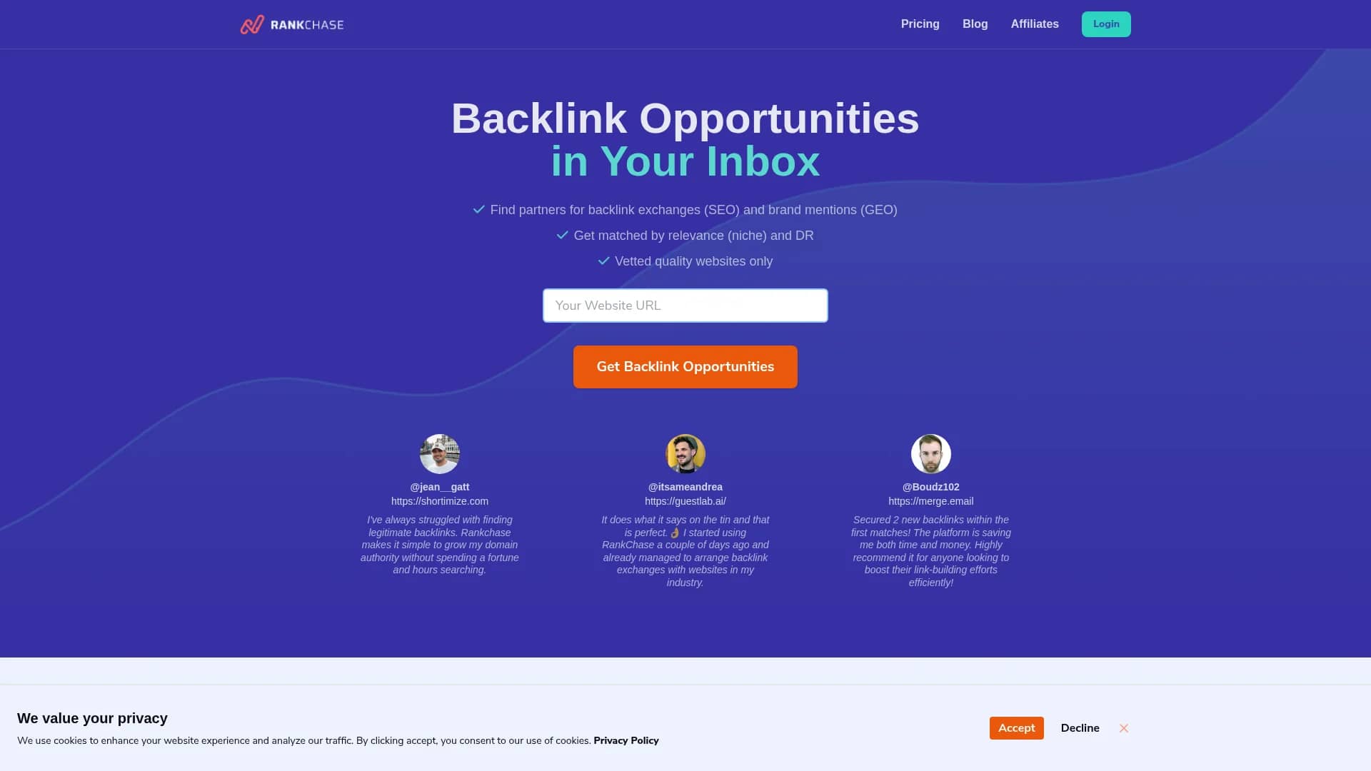 rankchase homepage