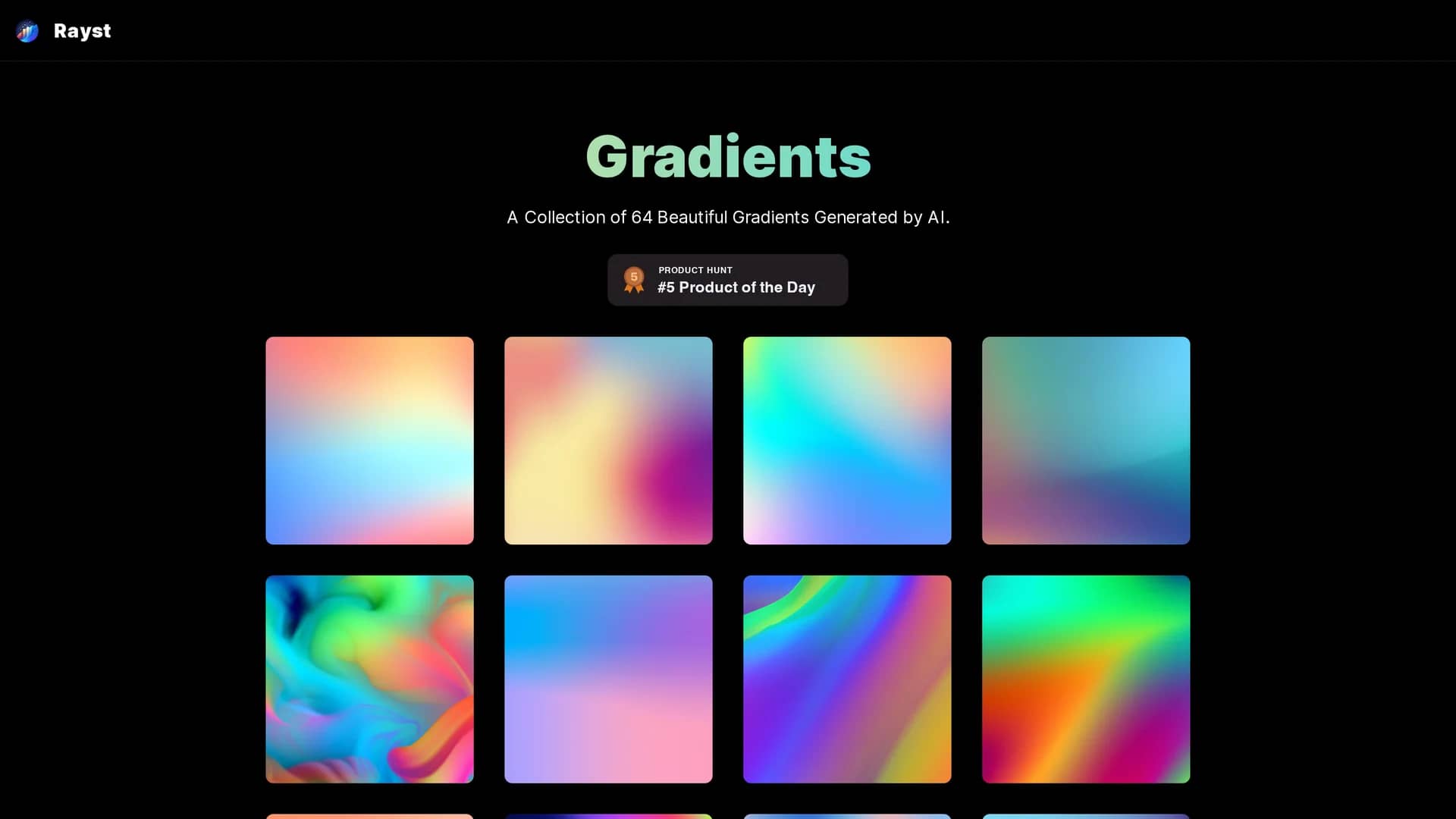 rayst-gradients homepage