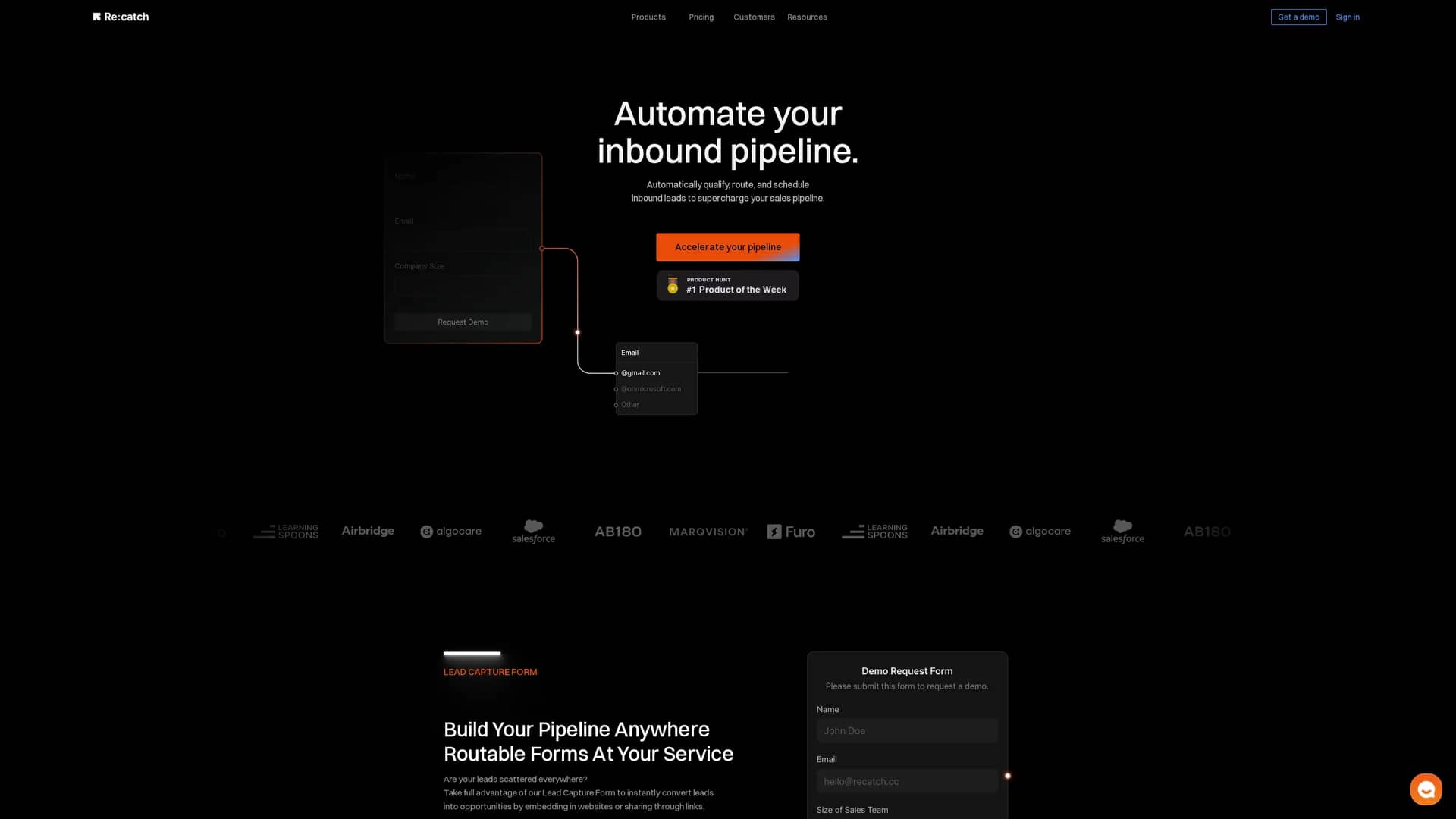 re-catch homepage