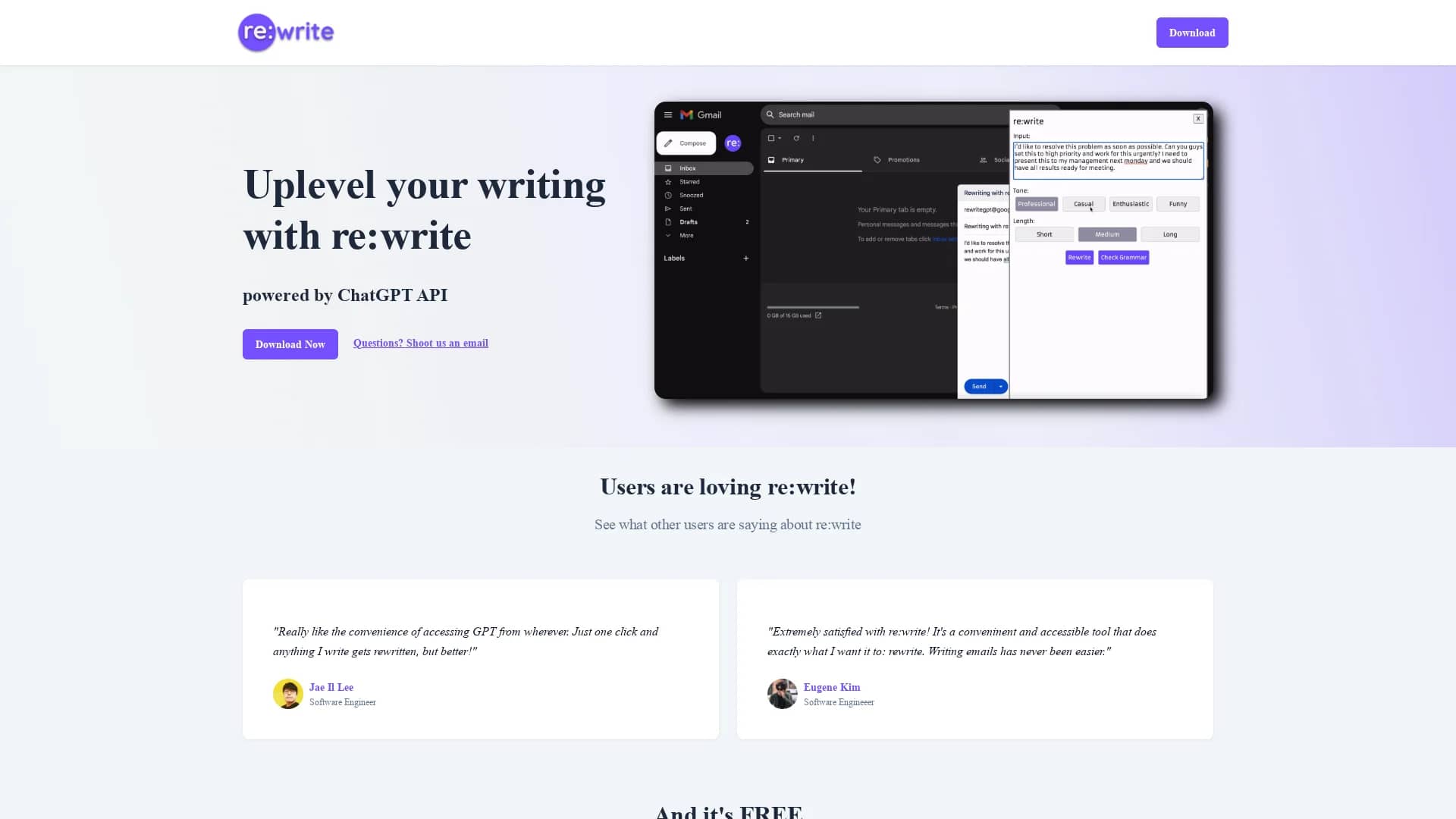 re-write homepage