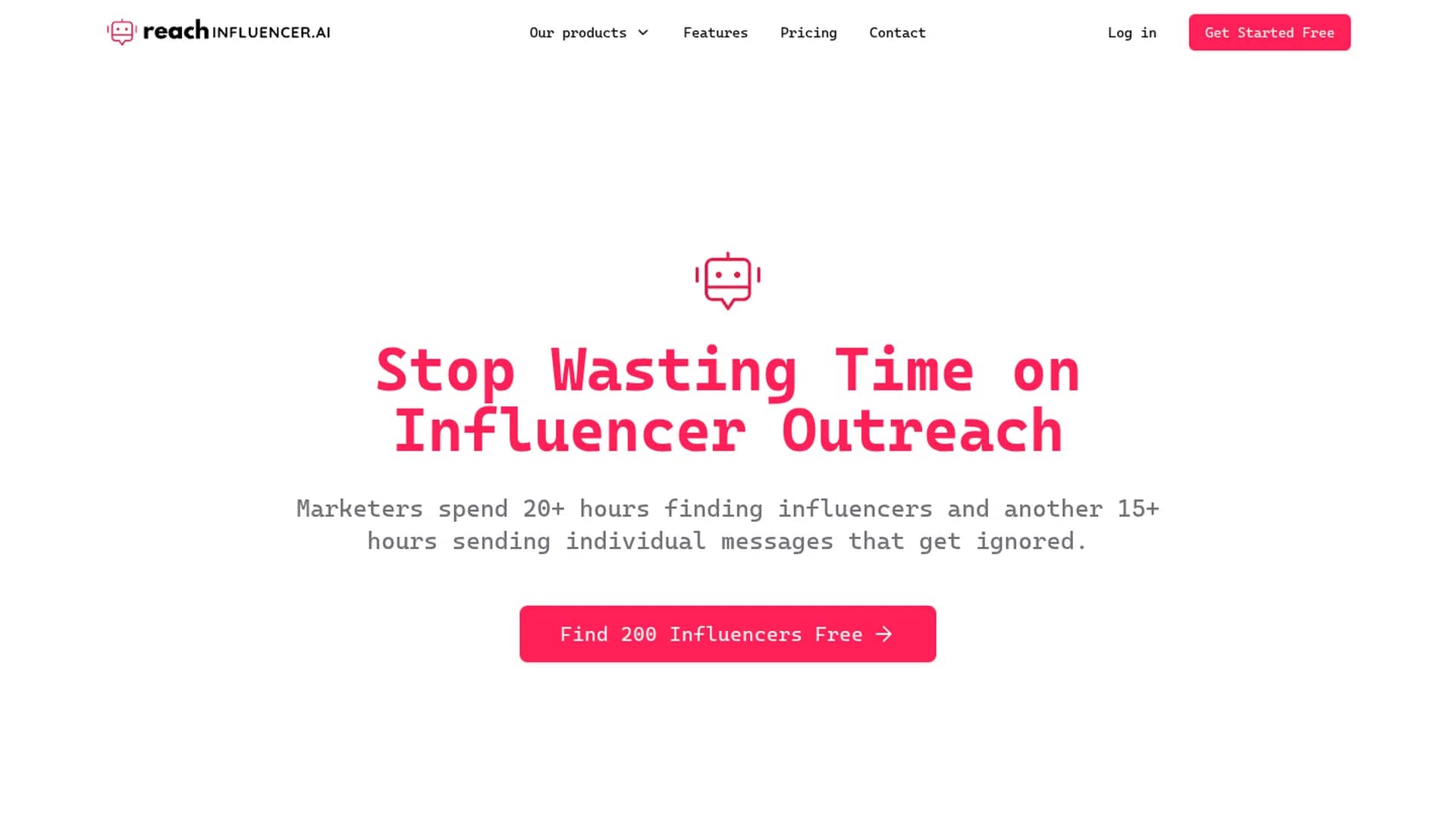 reachinfluencer-ai homepage
