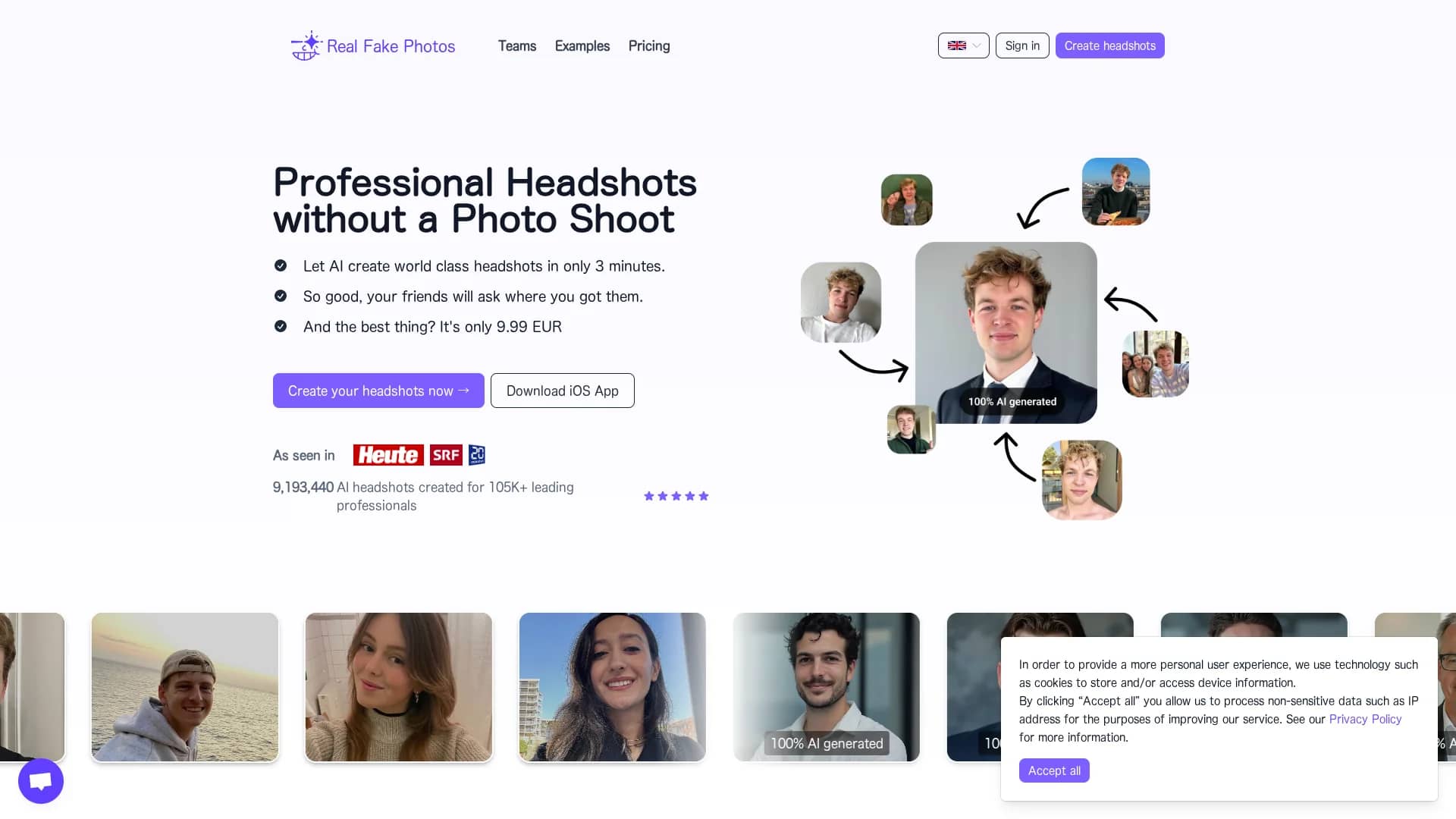 realfake homepage