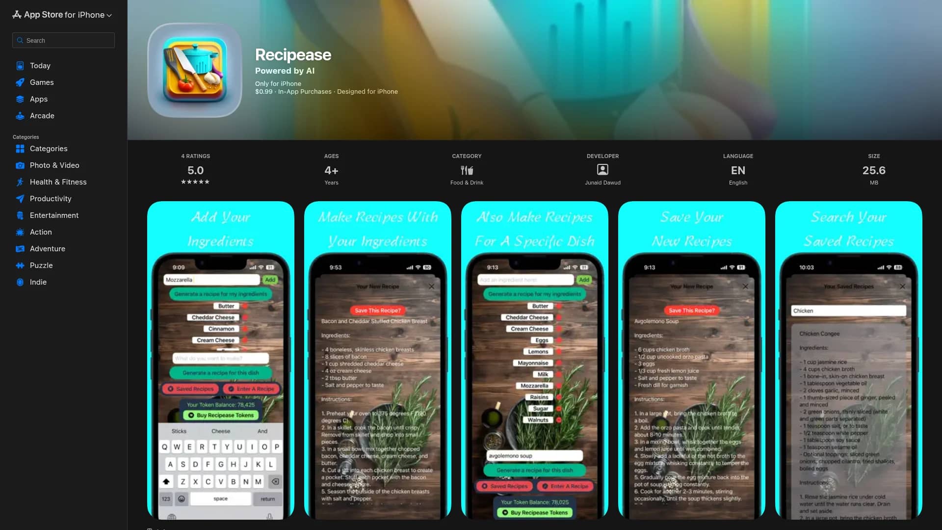 recipease homepage