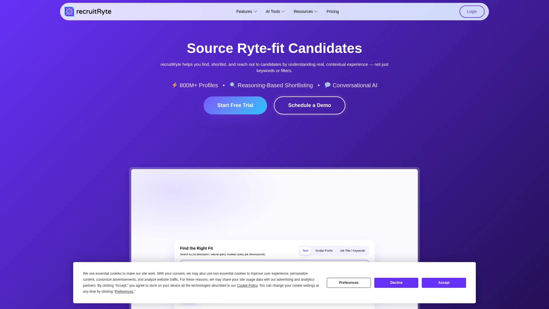 recruitryte homepage
