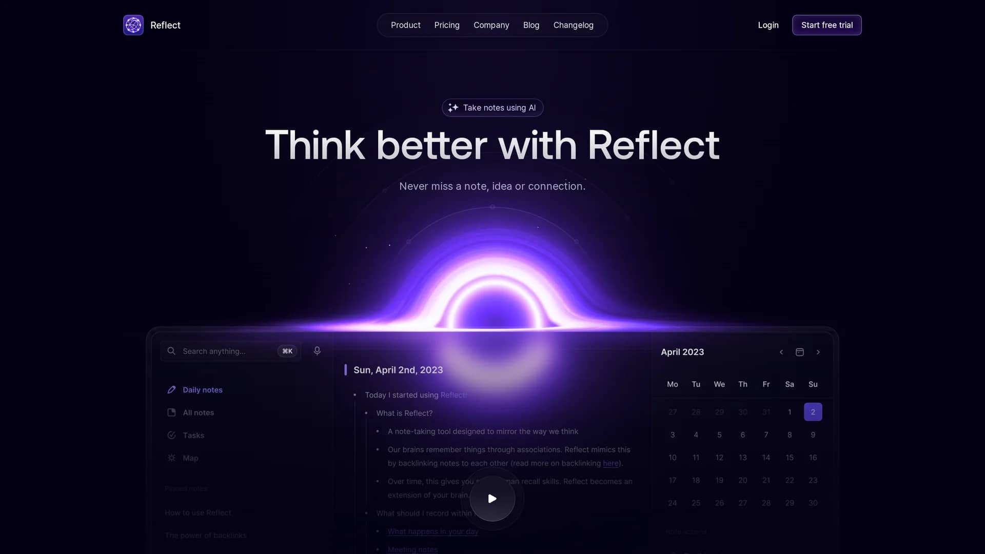 reflect-ai homepage