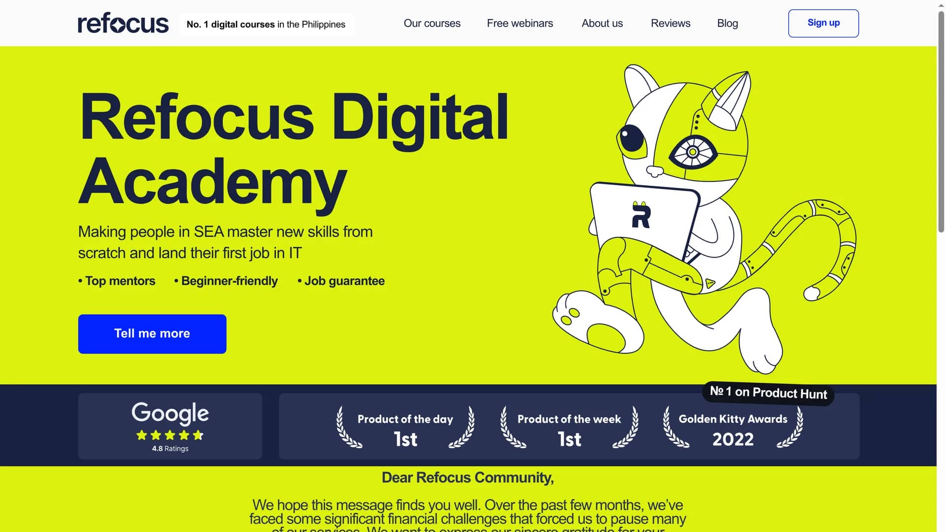 refocus homepage