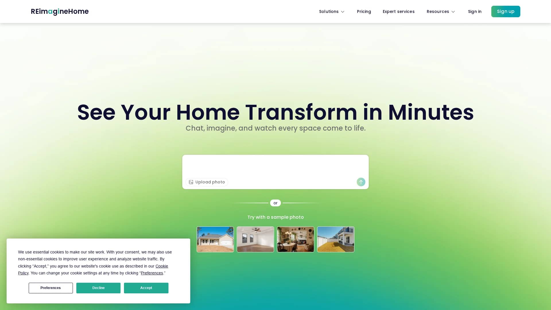 reimagine-home homepage