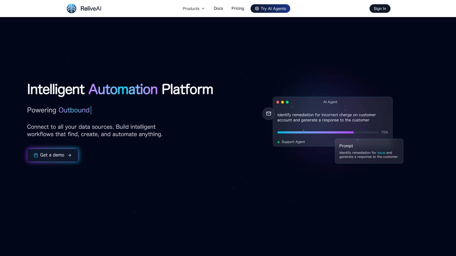 reliveai homepage