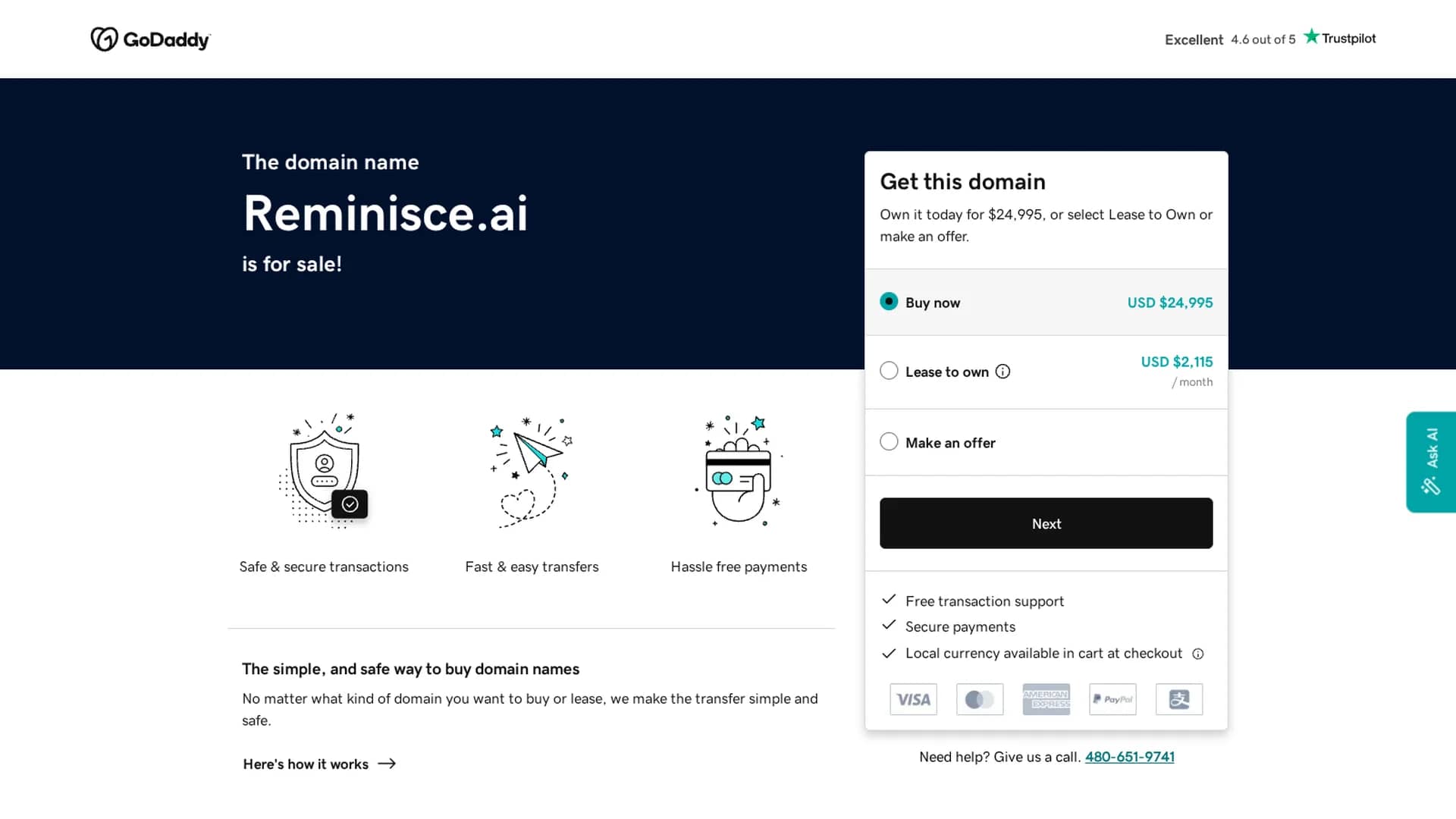 reminisce-ai homepage
