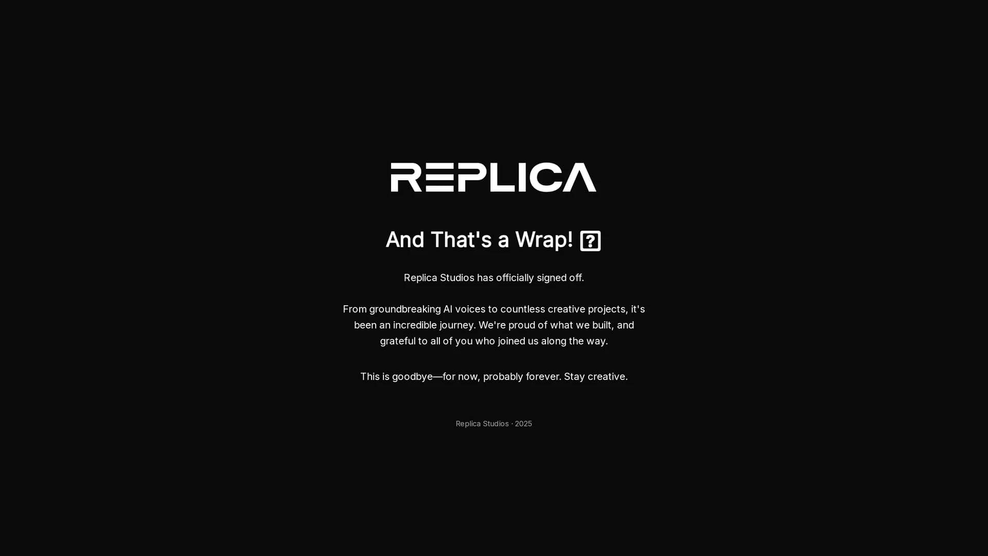 replicastudios homepage
