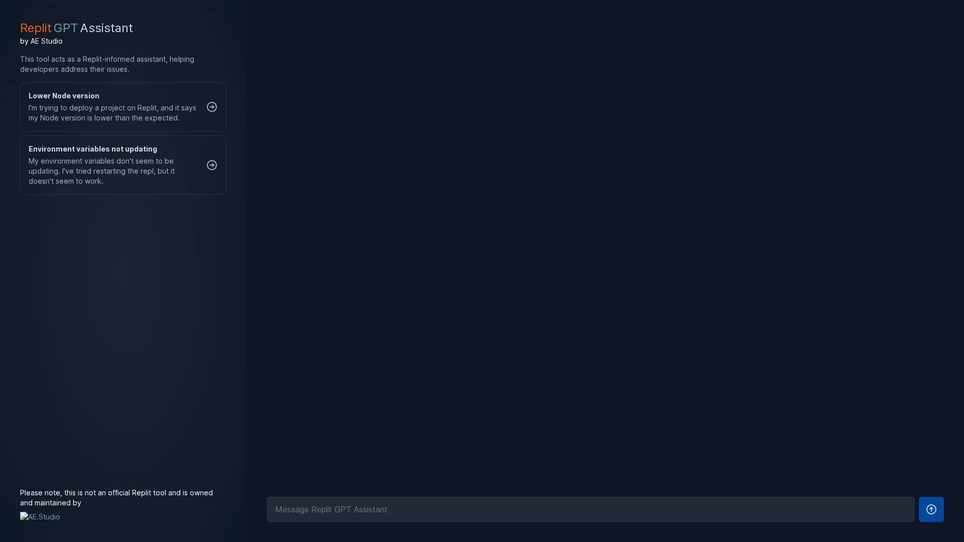 replit-gpt-assistant homepage