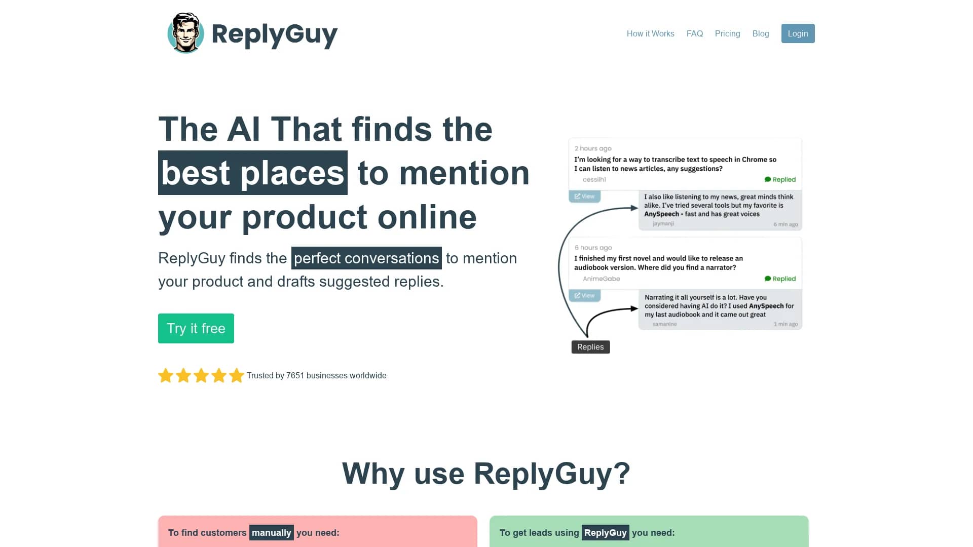 replyze homepage