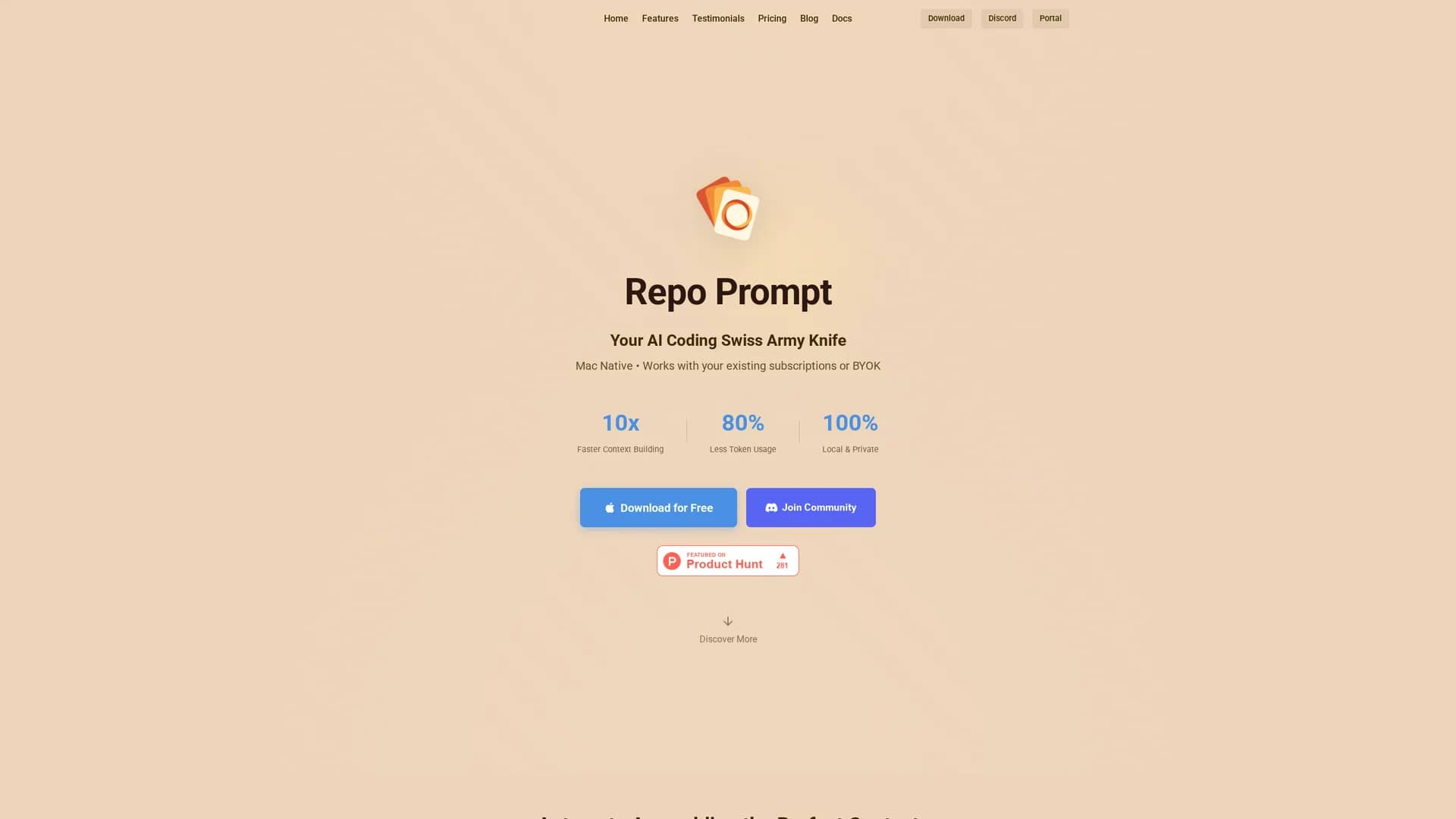 repoprompt homepage