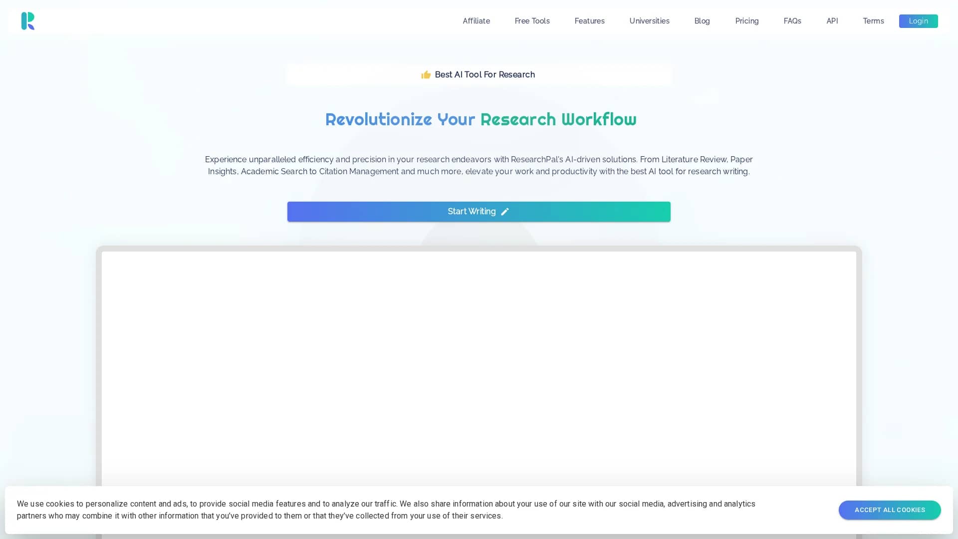 researchpal homepage