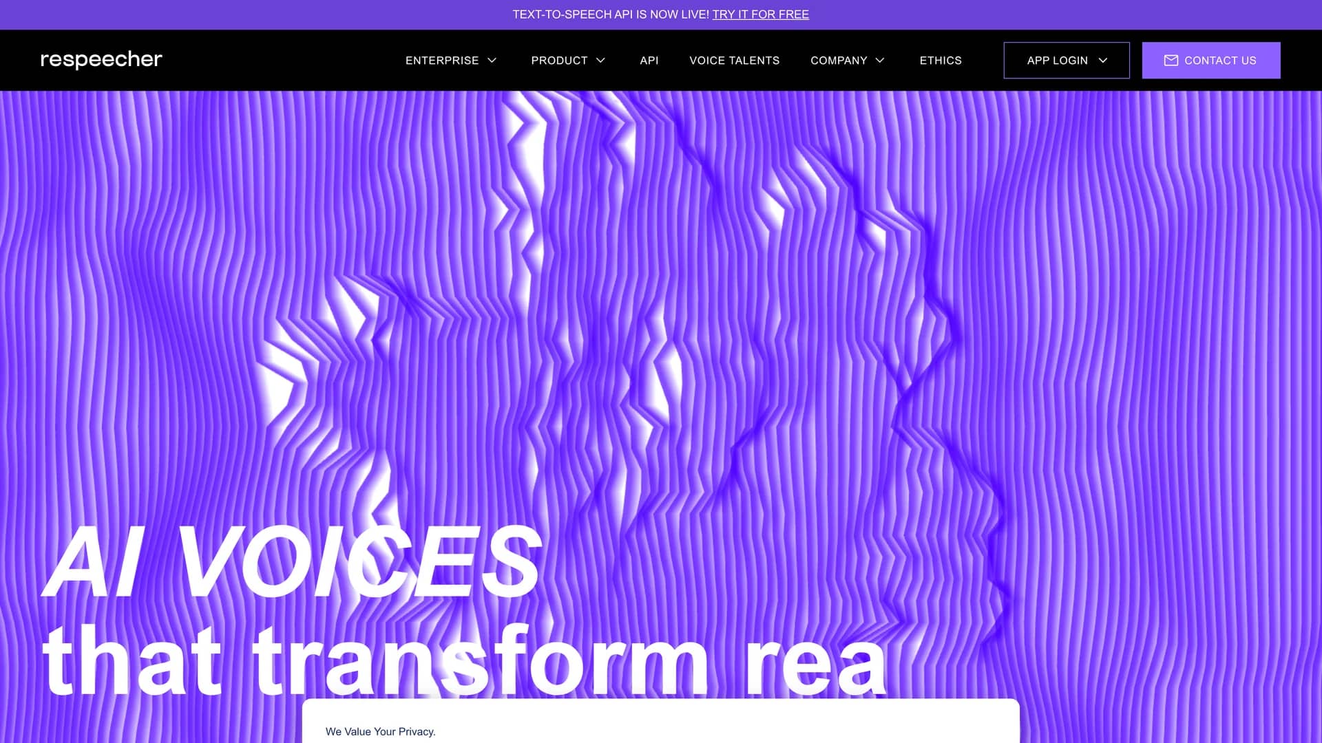 respeecher homepage