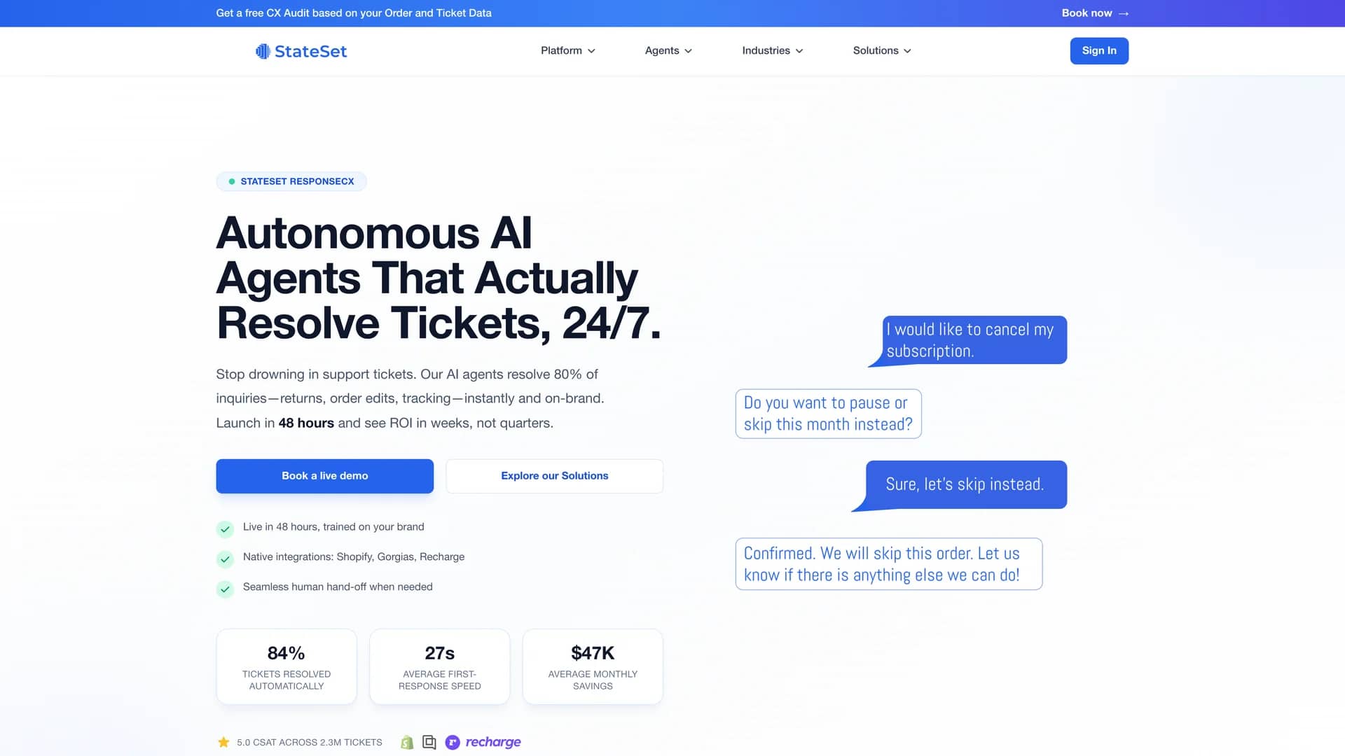 response-cx homepage