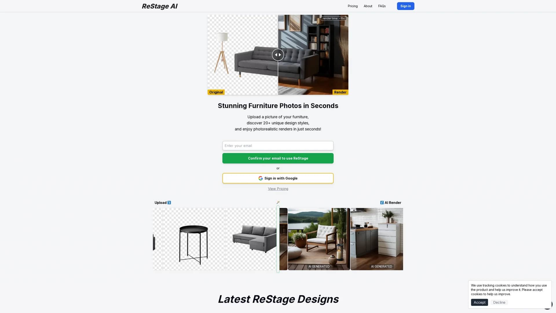 restage homepage