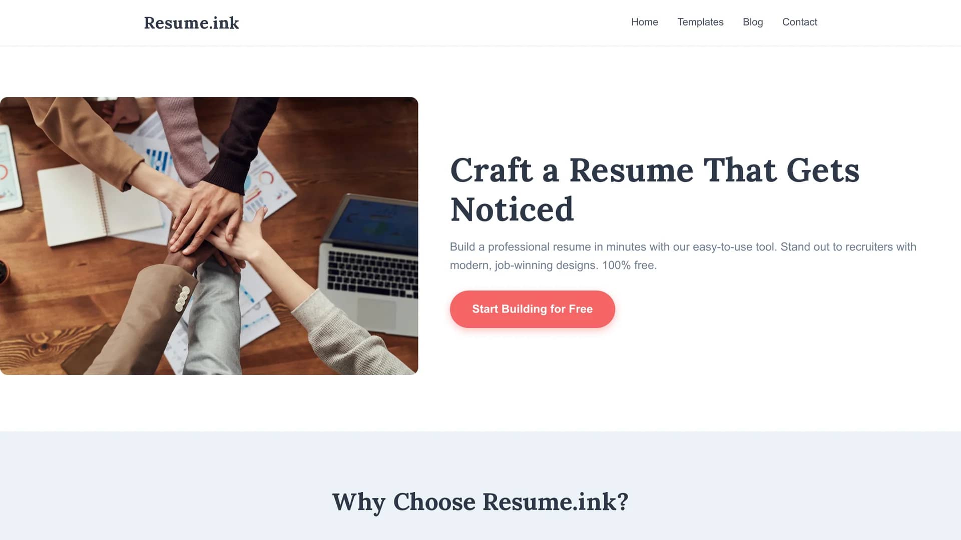 resume-ink homepage