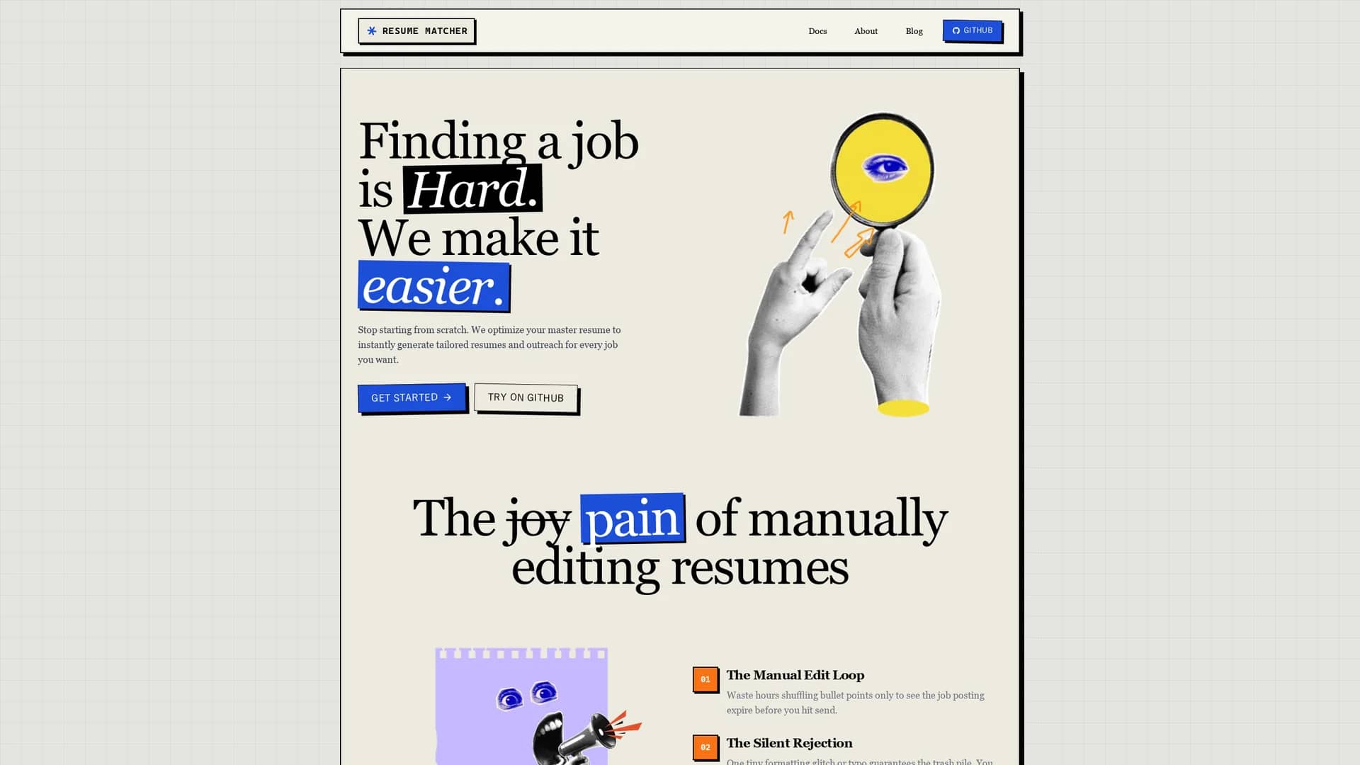 resume-matcher homepage