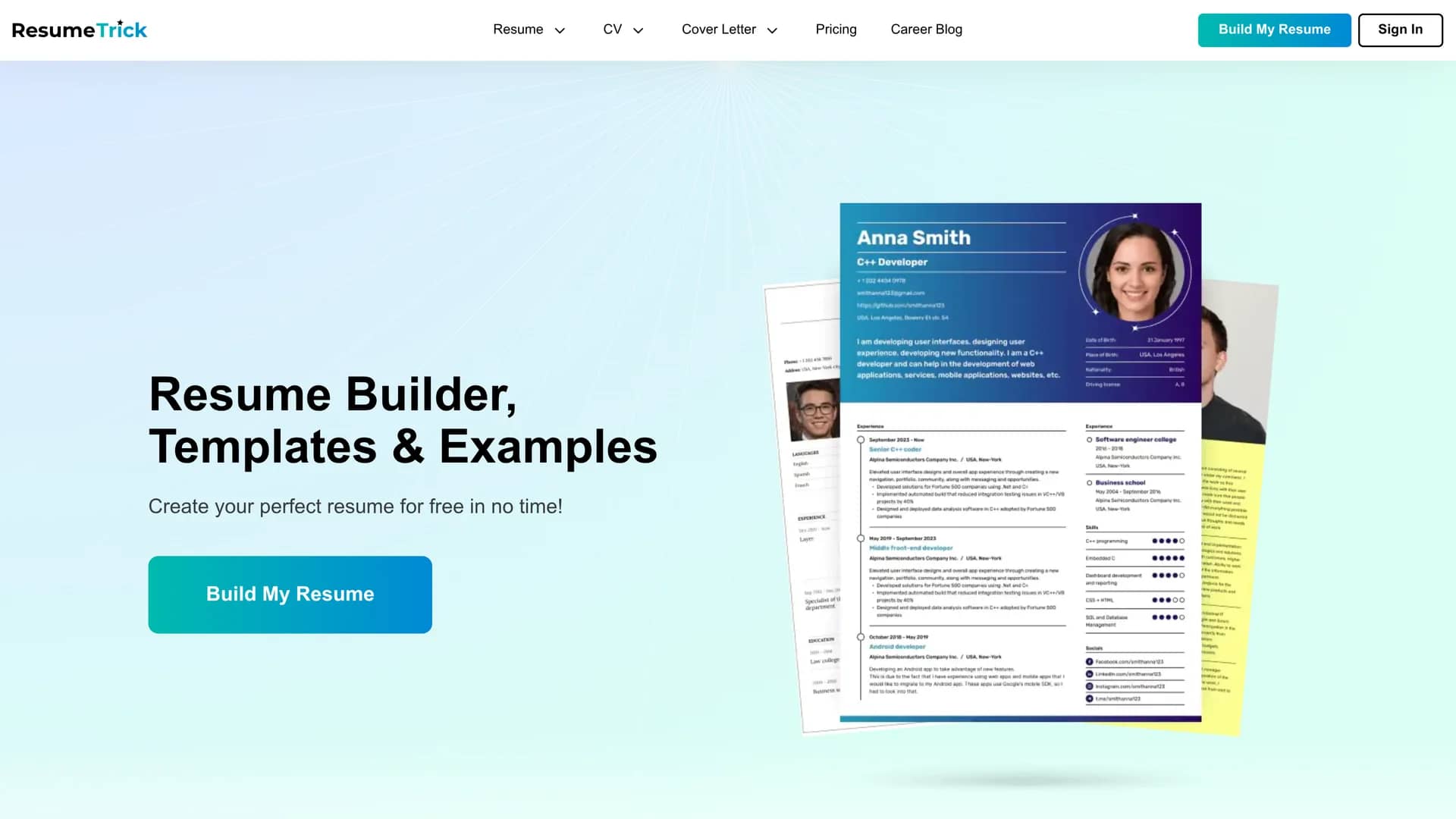 resume-trick homepage