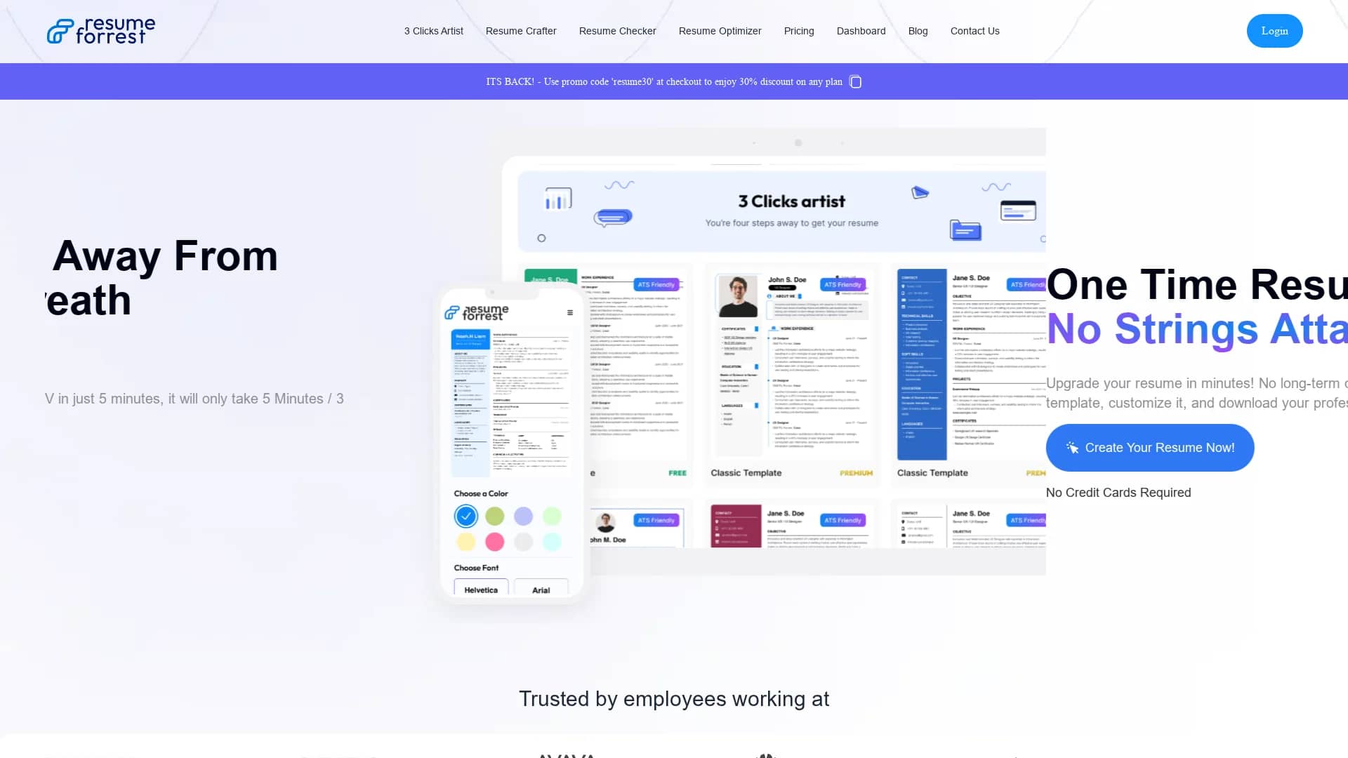 resumeforrest-v2-0 homepage