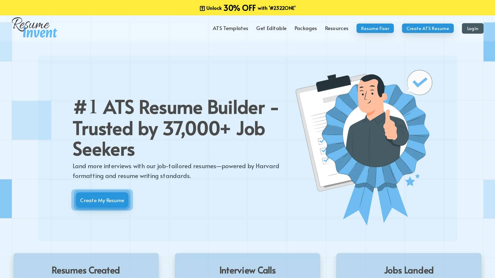 resumeinvent homepage